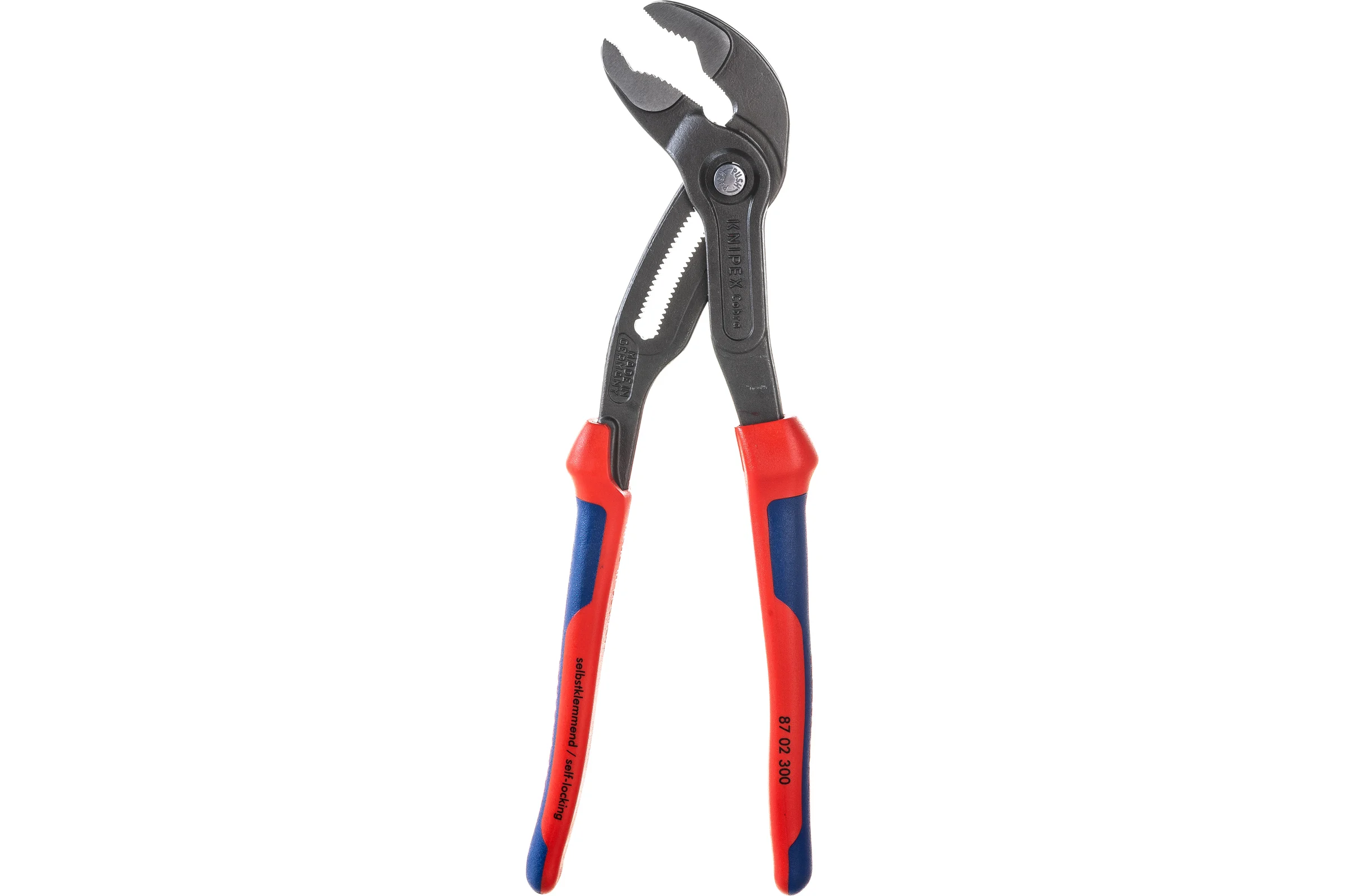 Переставные клещи Knipex COBRA под ключ 60 мм, 300 мм, серые, 2К ручки KN-8702300SB