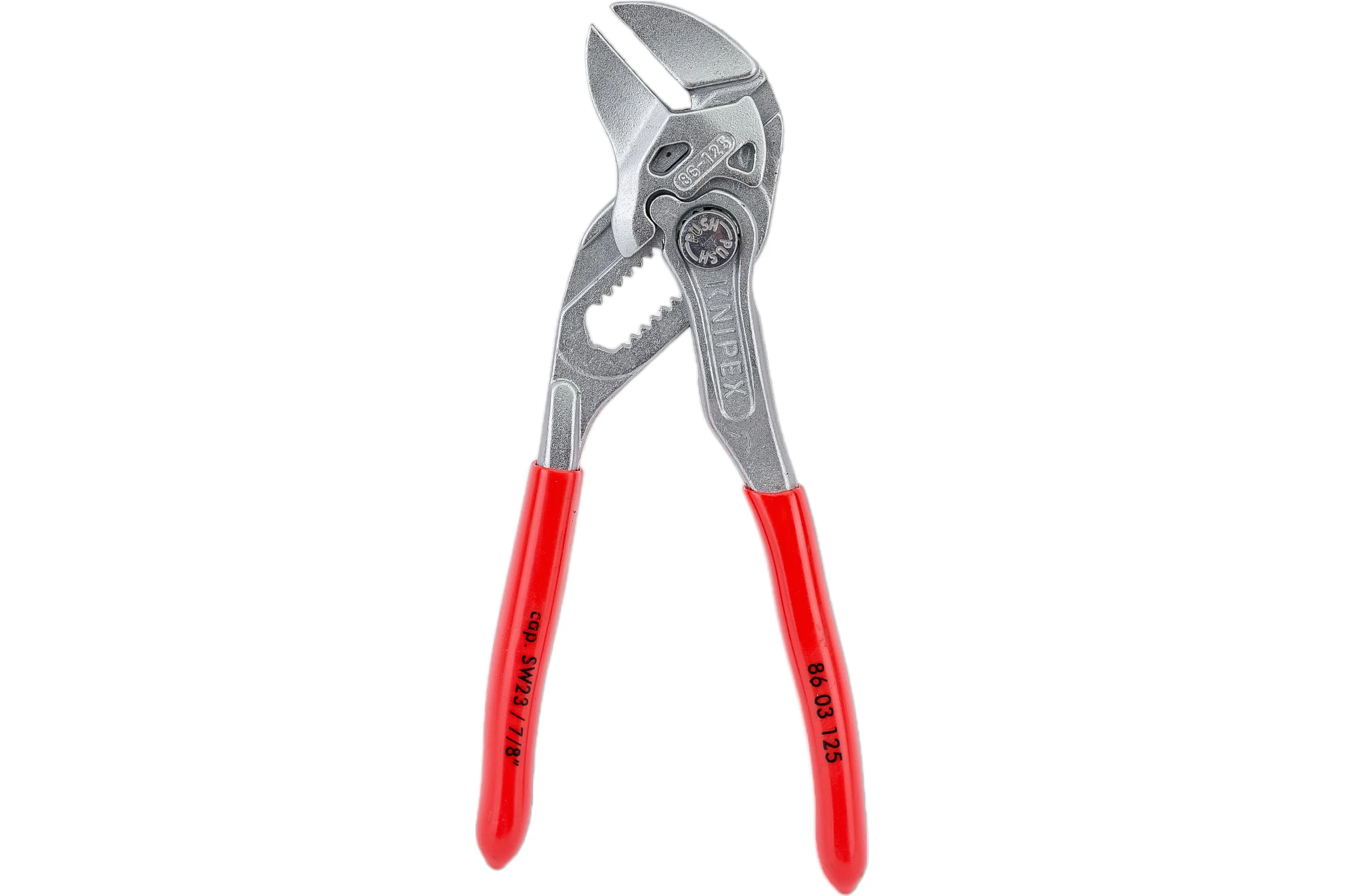 Переставные клещи-ключ Knipex 125 мм, 23 мм (7/8"), хром, 1К ручки, KN-8603125SB