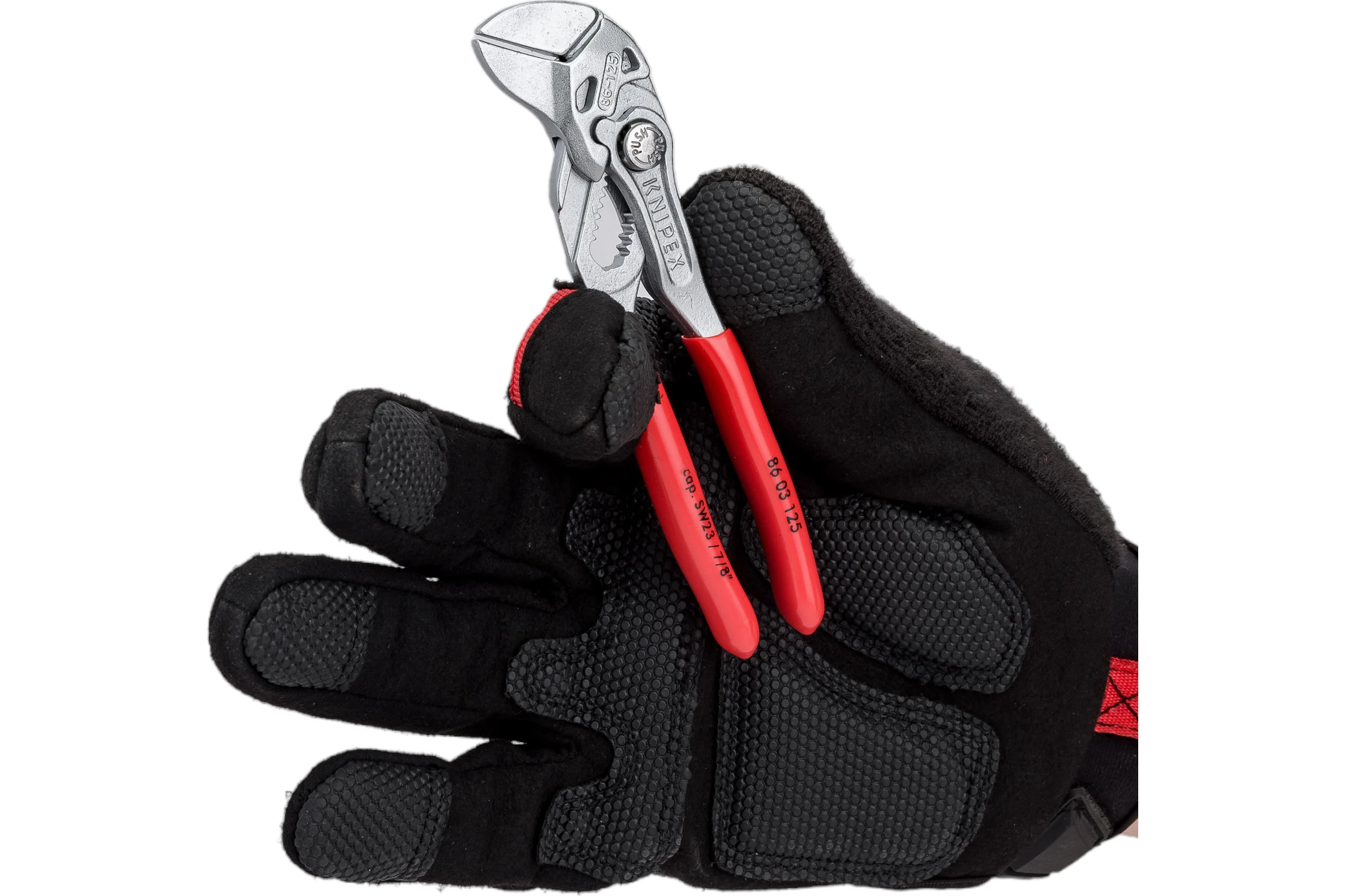 Переставные клещи-ключ Knipex 125 мм, 23 мм (7/8"), хром, 1К ручки, KN-8603125SB