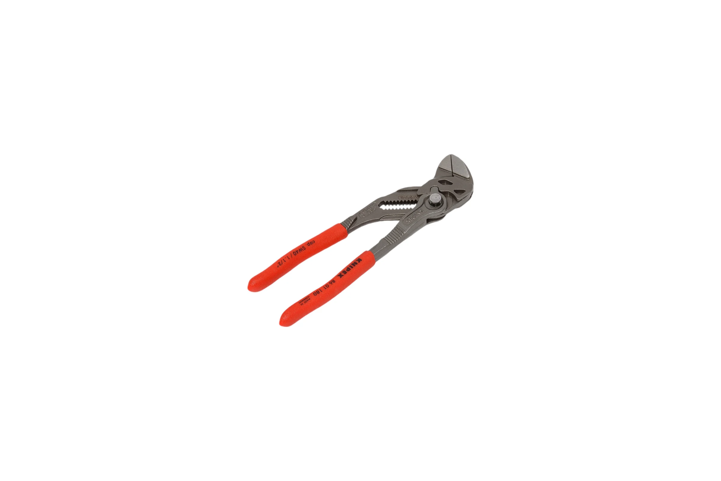 Переставные клещи-ключ Knipex 180 мм, 40 мм (1 1/2"), серые, 1К ручки, KN-8601180SB
