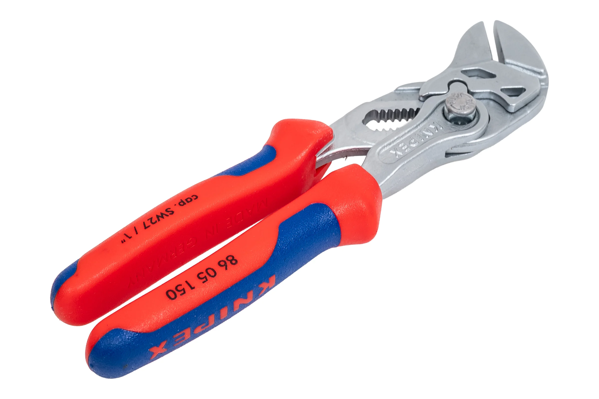 Переставные клещи-ключ Knipex 150 мм, 27 мм (1"), хром, 2К ручки, KN-8605150SB