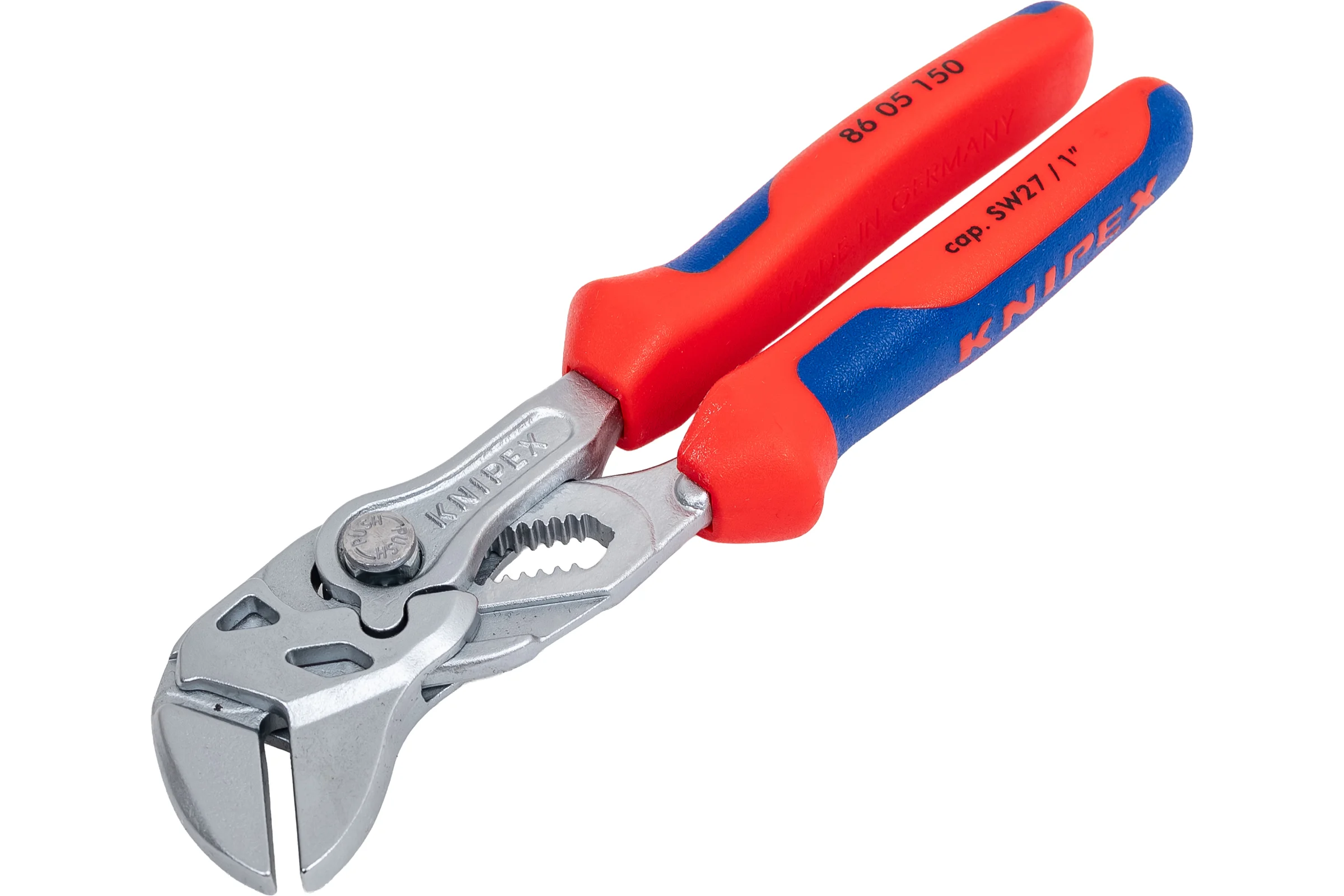 Переставные клещи-ключ Knipex 150 мм, 27 мм (1"), хром, 2К ручки, KN-8605150SB