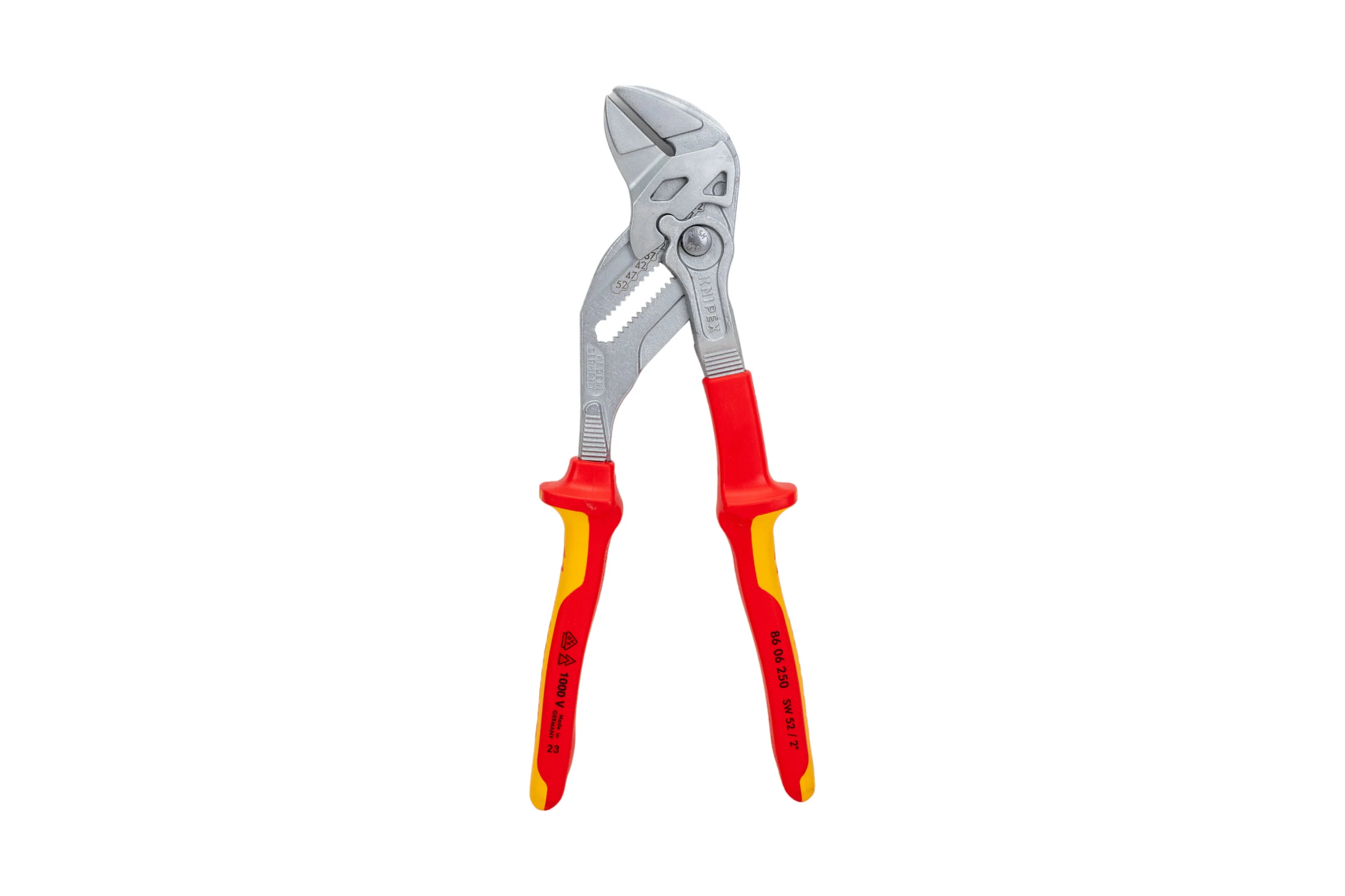 Переставные клещи-ключ Knipex VDE, 250 мм, хром, 2К ручки, KN-8606250SB