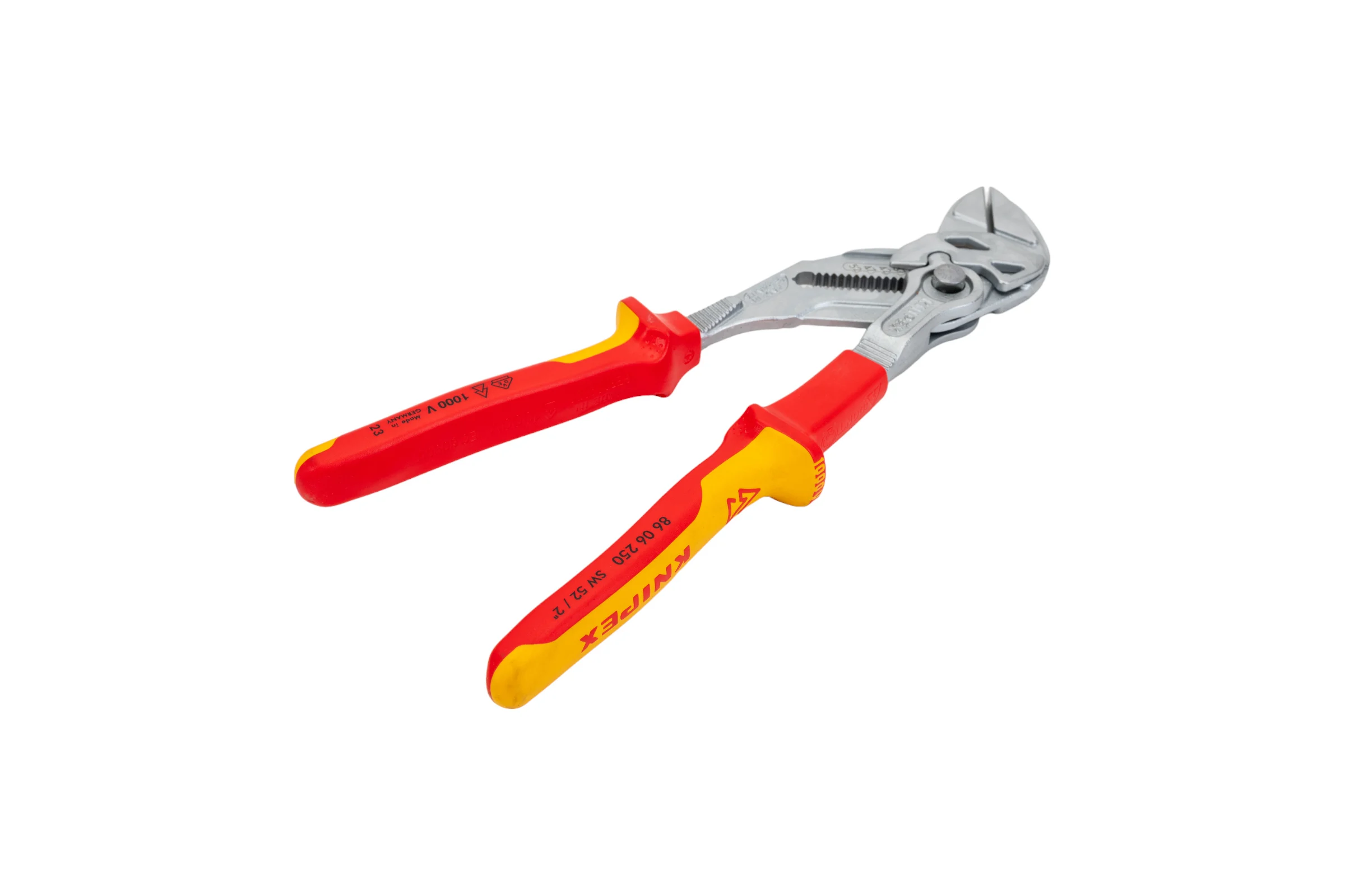 Переставные клещи-ключ Knipex VDE, 250 мм, хром, 2К ручки, KN-8606250SB