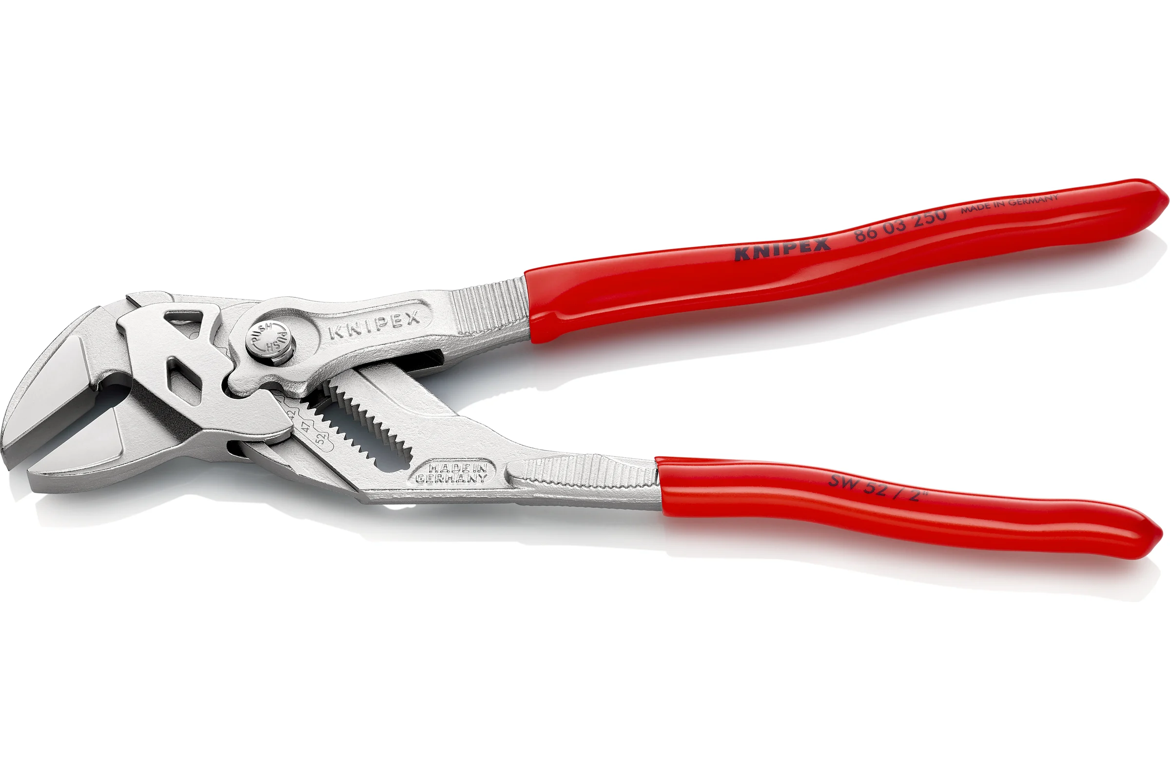 Переставные клещи-ключ Knipex 52 мм (2"), длина 250 мм, хром, 1К ручки, KN-8603250SB