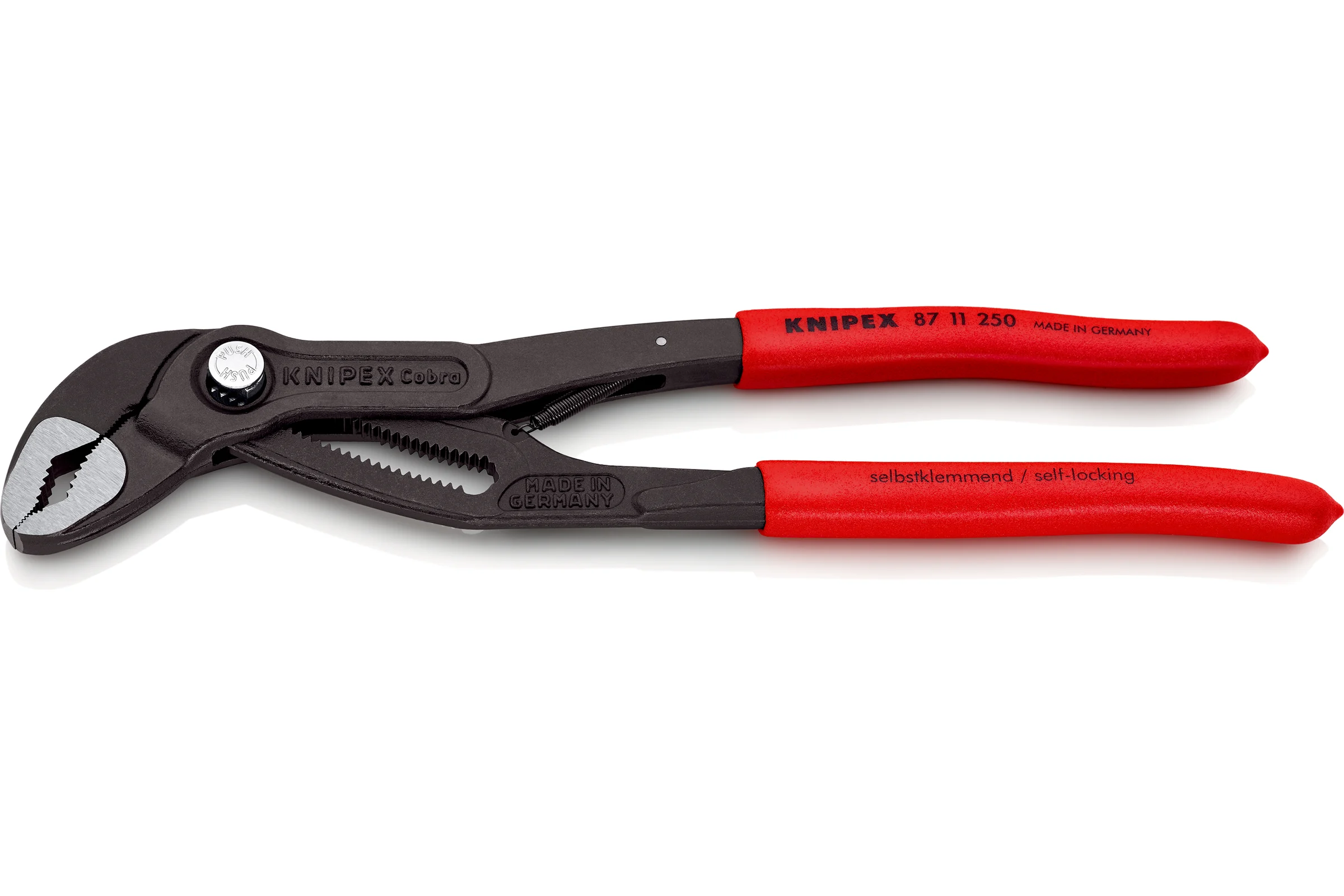 Переставные клещи Knipex COBRAmatic с фиксатором, 50 мм (2"), длина 250 мм, 1К ручки, KN-8711250SB