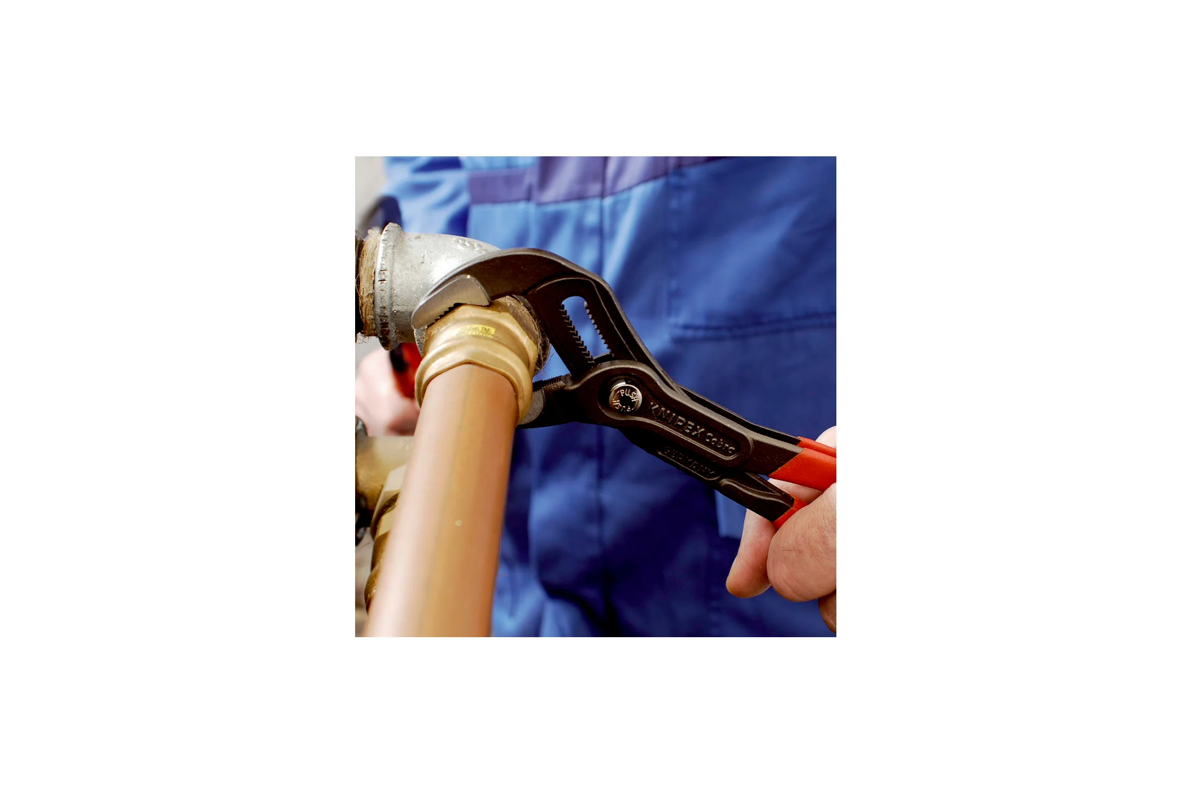 Переставные клещи Knipex COBRAmatic с фиксатором, 50 мм (2"), длина 250 мм, 1К ручки, KN-8711250SB