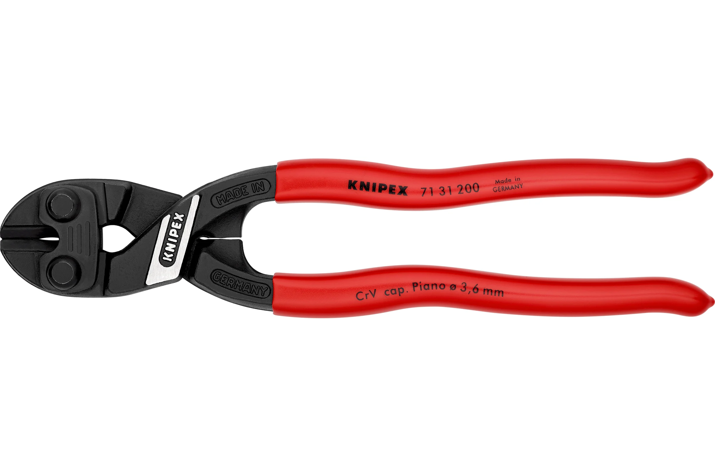 Болторез KNIPEX CoBolt с выемкой на кромках, длина 200 мм, 1К ручки, KN-7131200SB