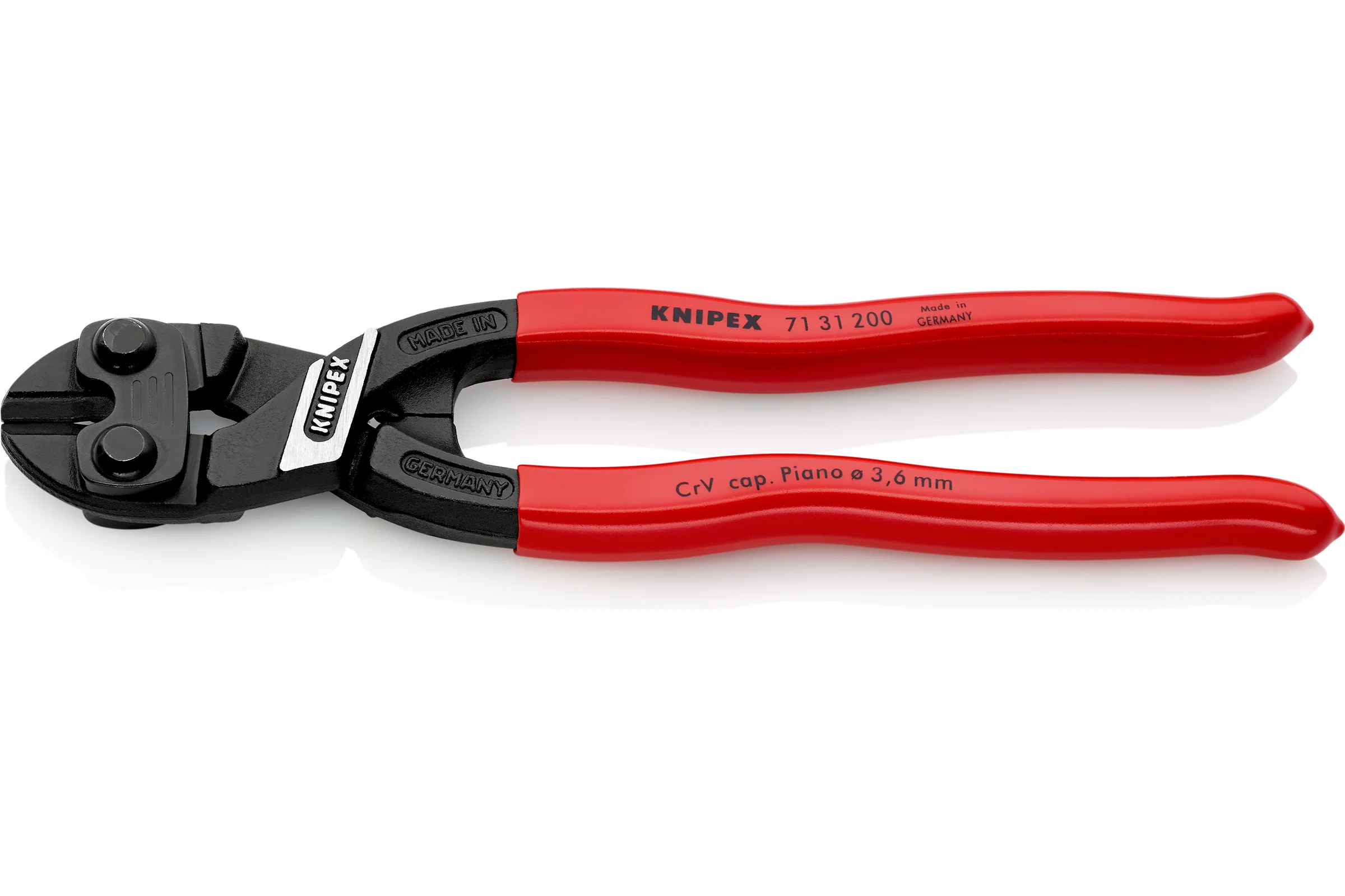 Болторез KNIPEX CoBolt с выемкой на кромках, длина 200 мм, 1К ручки, KN-7131200SB