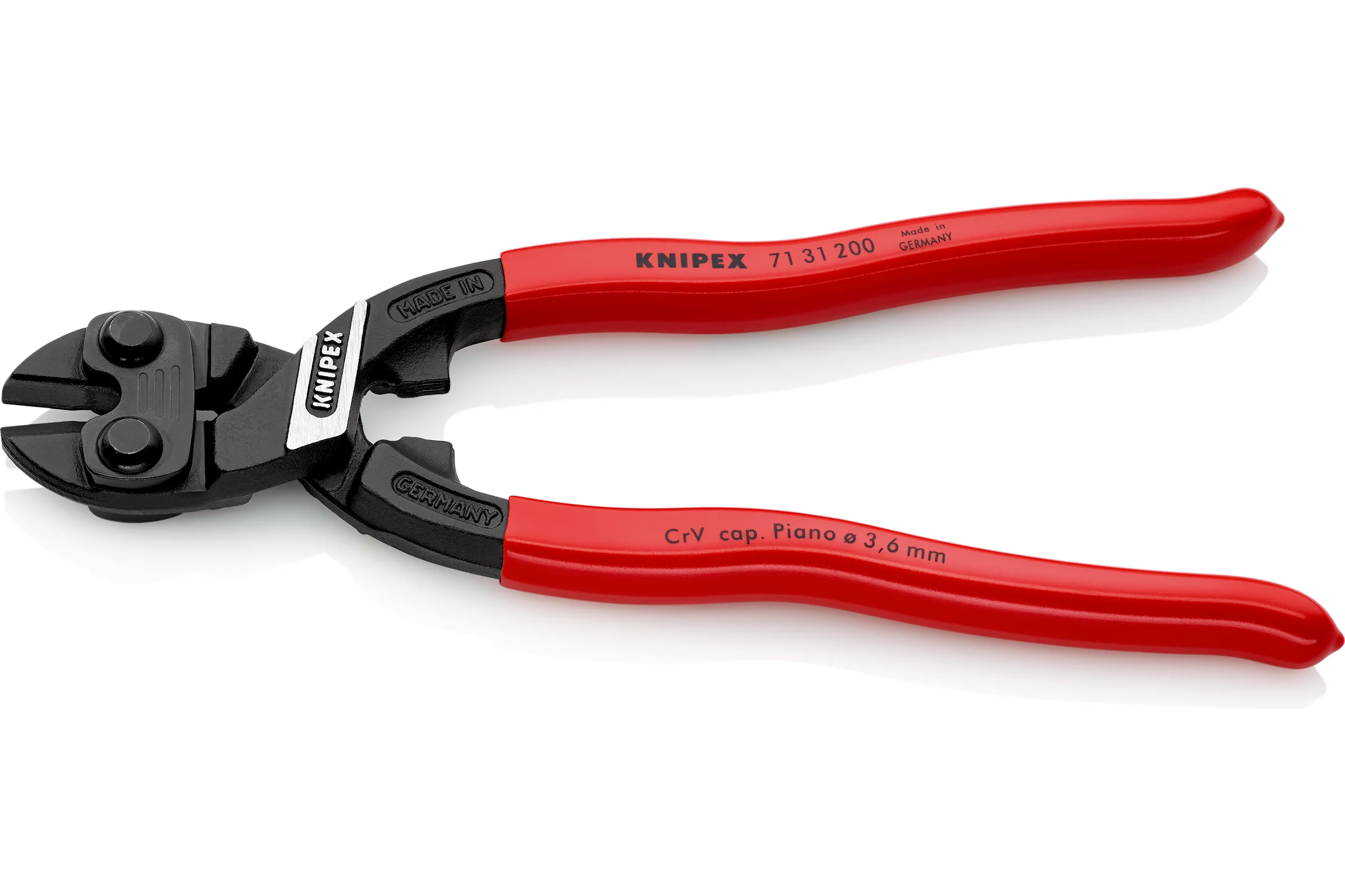 Болторез KNIPEX CoBolt с выемкой на кромках, длина 200 мм, 1К ручки, KN-7131200SB