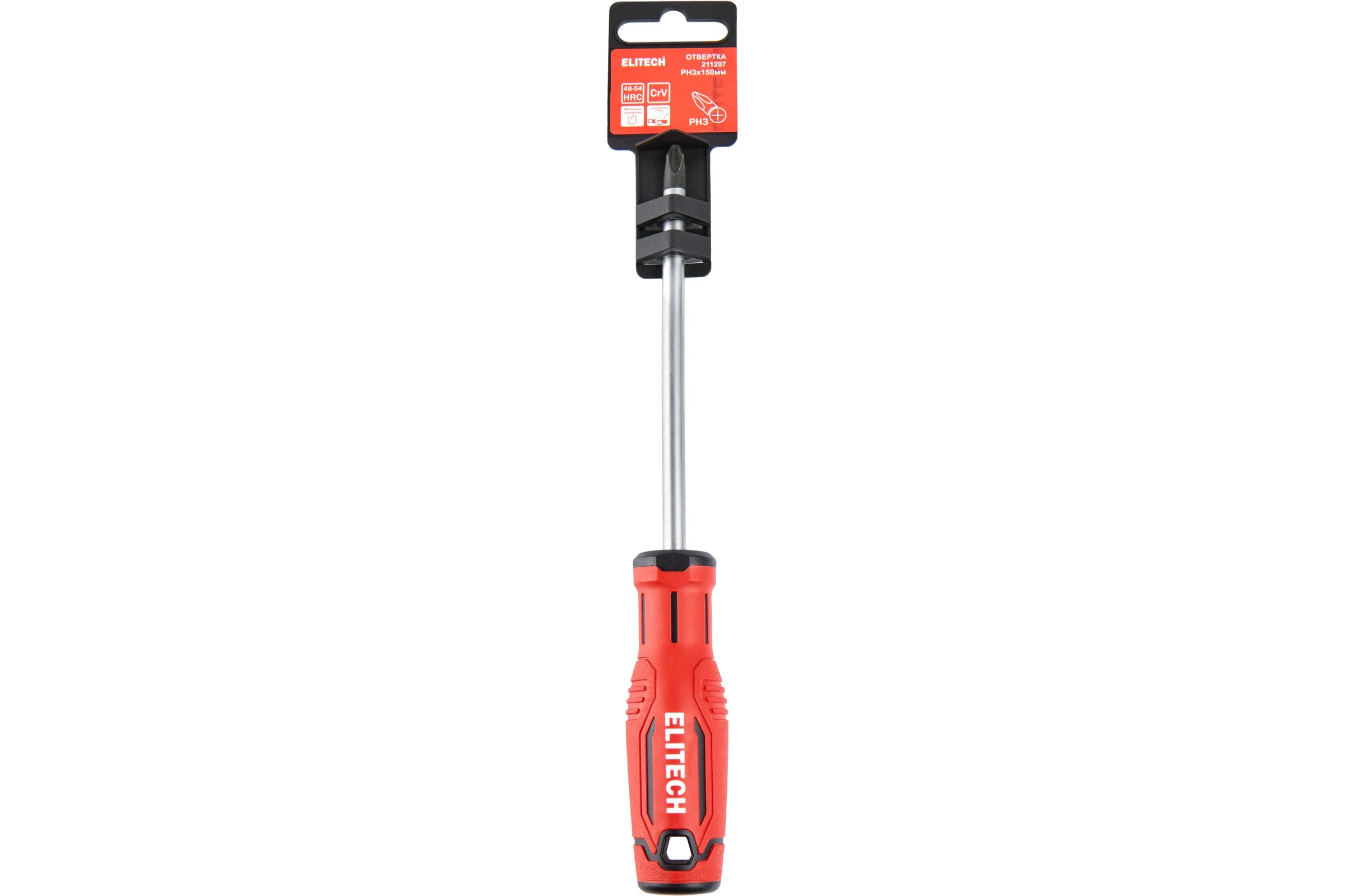 Отвертка Elitech PH3x150мм 211207 207145