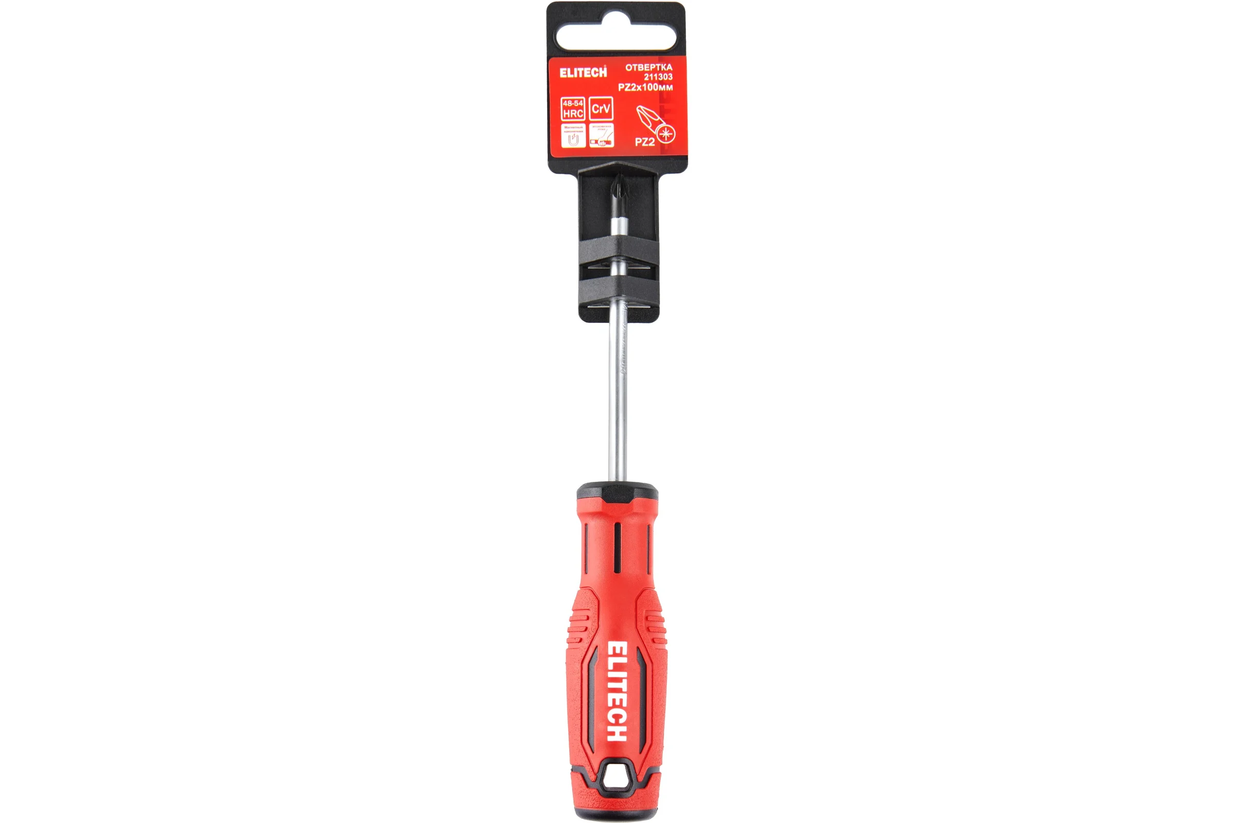 Отвертка Elitech PZ2X100мм 211303 207149