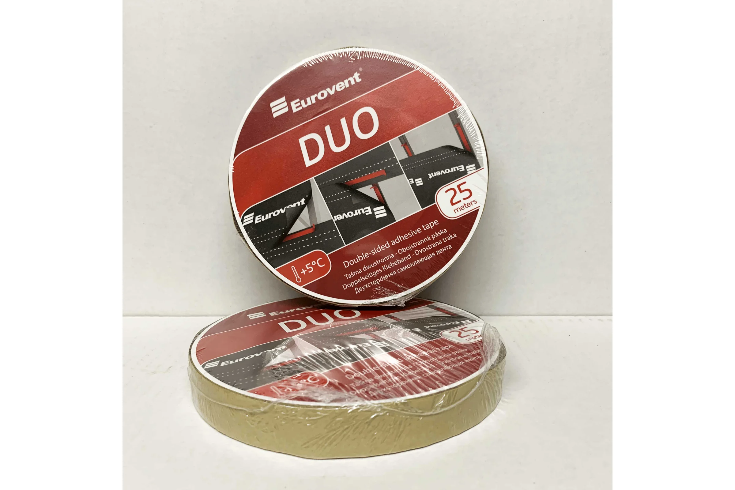 Двусторонняя клейкая лента Eurovent 20 мм, 25 м DUO