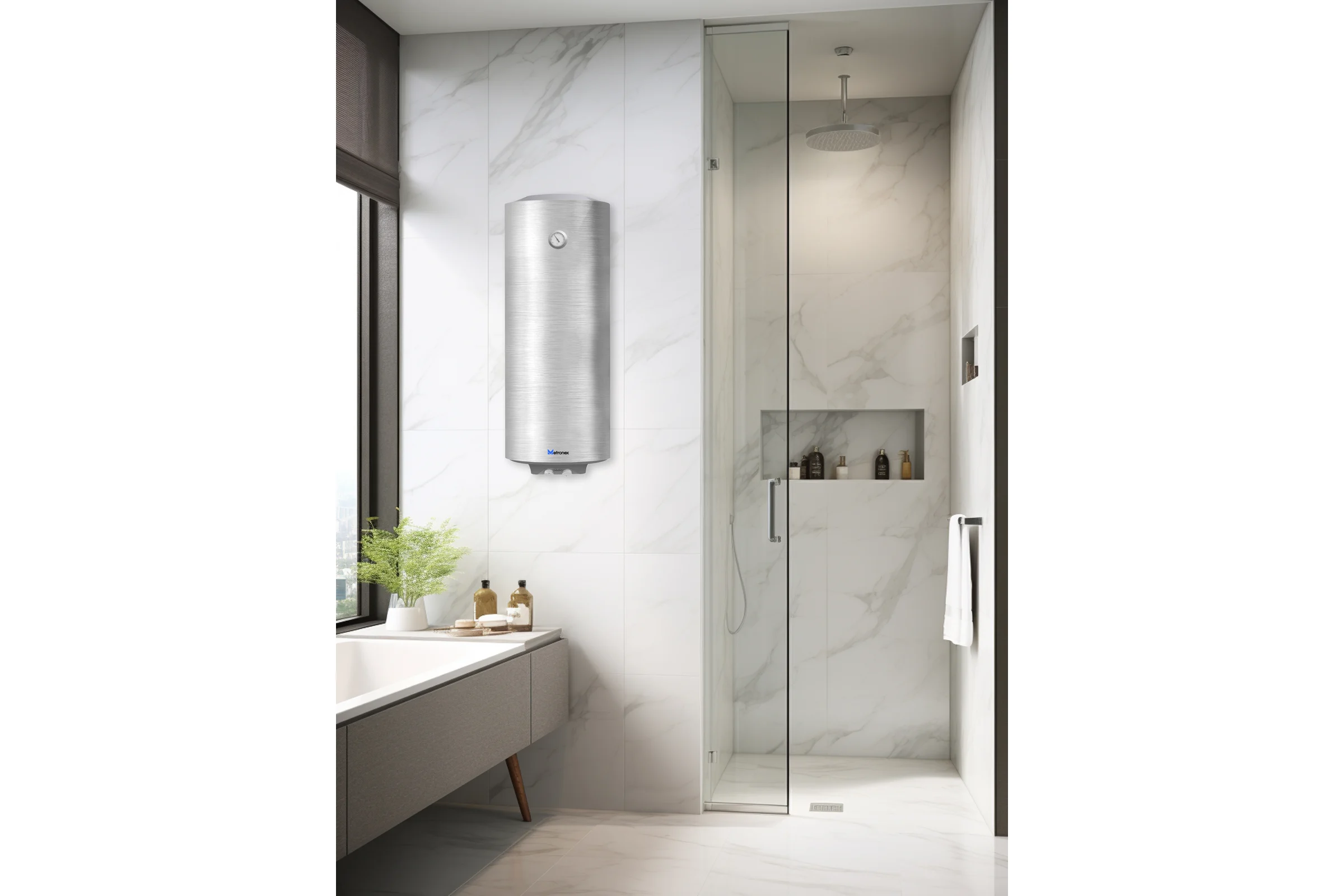 Водонагреватель Metronex TitanHeat MX WH 1.5kW 50 л silver Slim MX15500STA/S