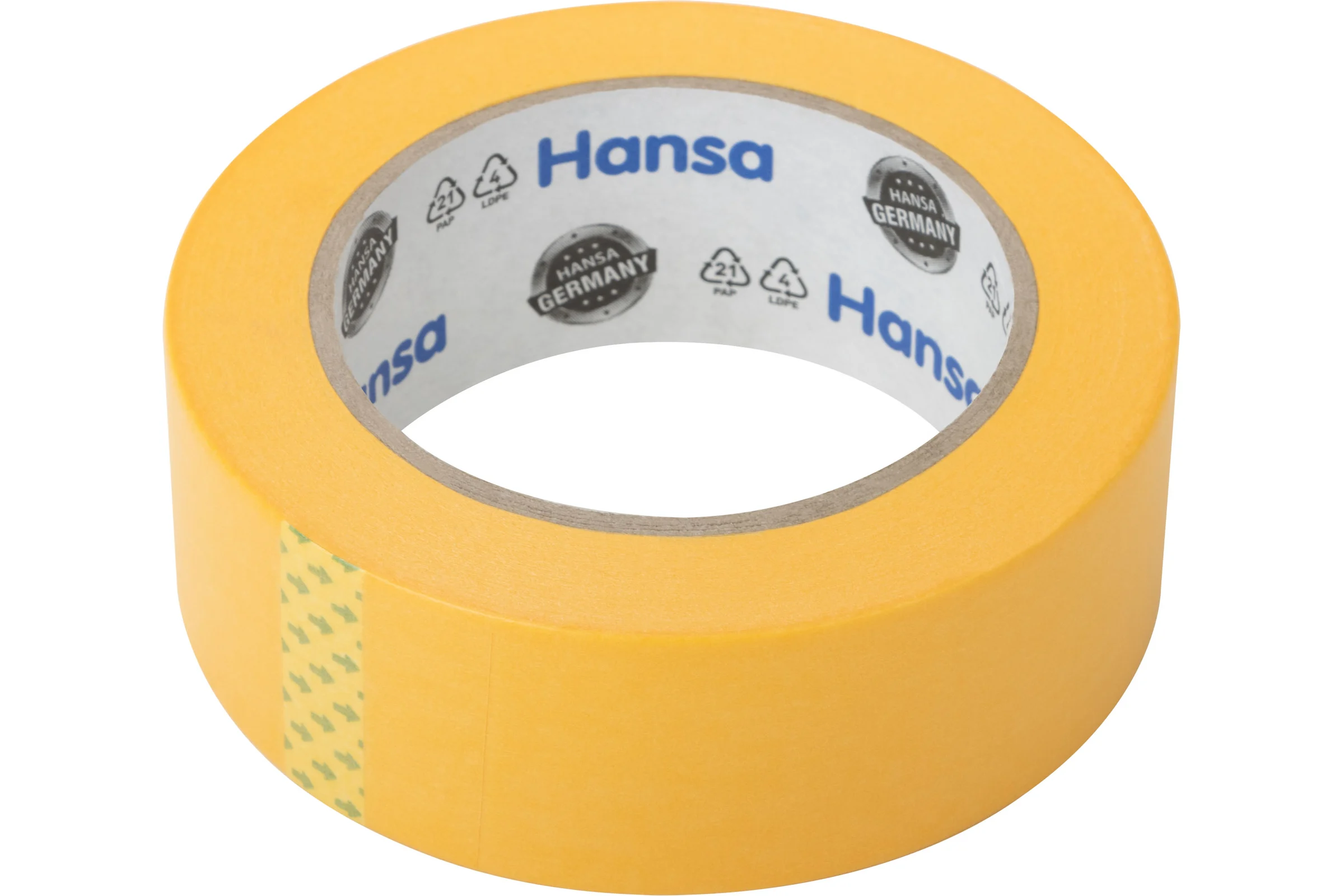 Малярная лента HANSA Professional из японской рисовой бумаги для точных краев, желтая, 38 мм x 50 м 701238