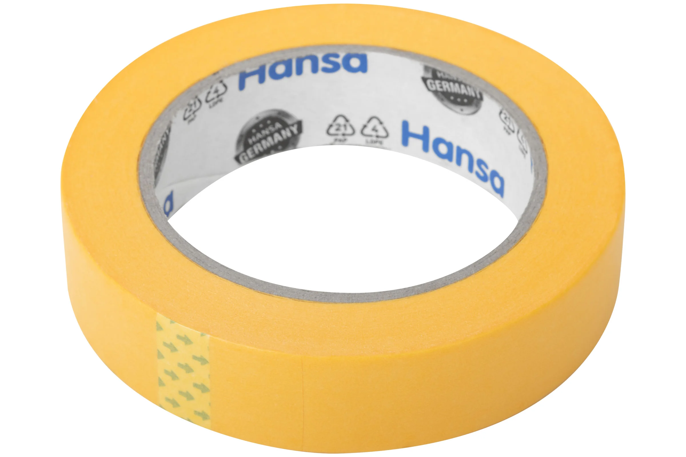 Малярная лента HANSA Professional из японской рисовой бумаги для точных краев, желтая, 25 мм x 50 м 701225