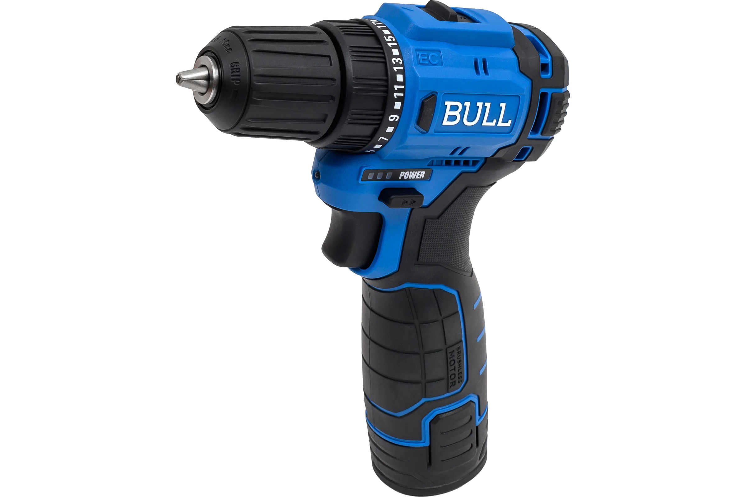 Аккумуляторная дрель-шуруповерт BULL SR 1203 Xcase БЕСЩЕТ., 12 В, 37 Н*м, 2*2 А*ч акб, БЗП 10 мм 1329879