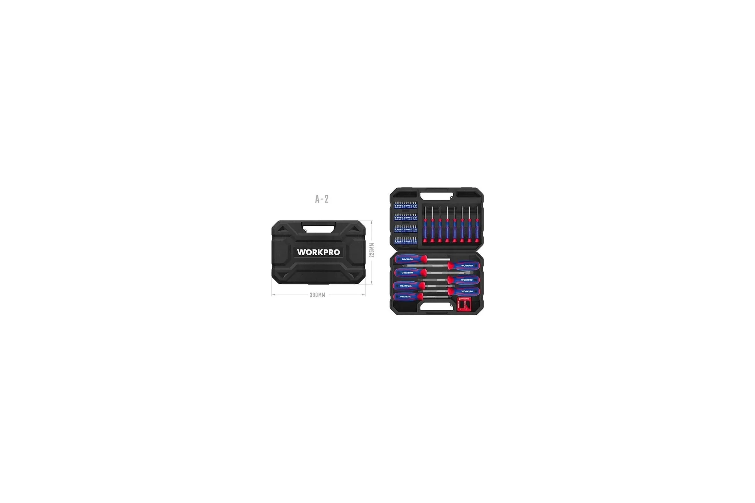 Набор отверток и бит в кейсе WORKPRO 56шт. WP200518