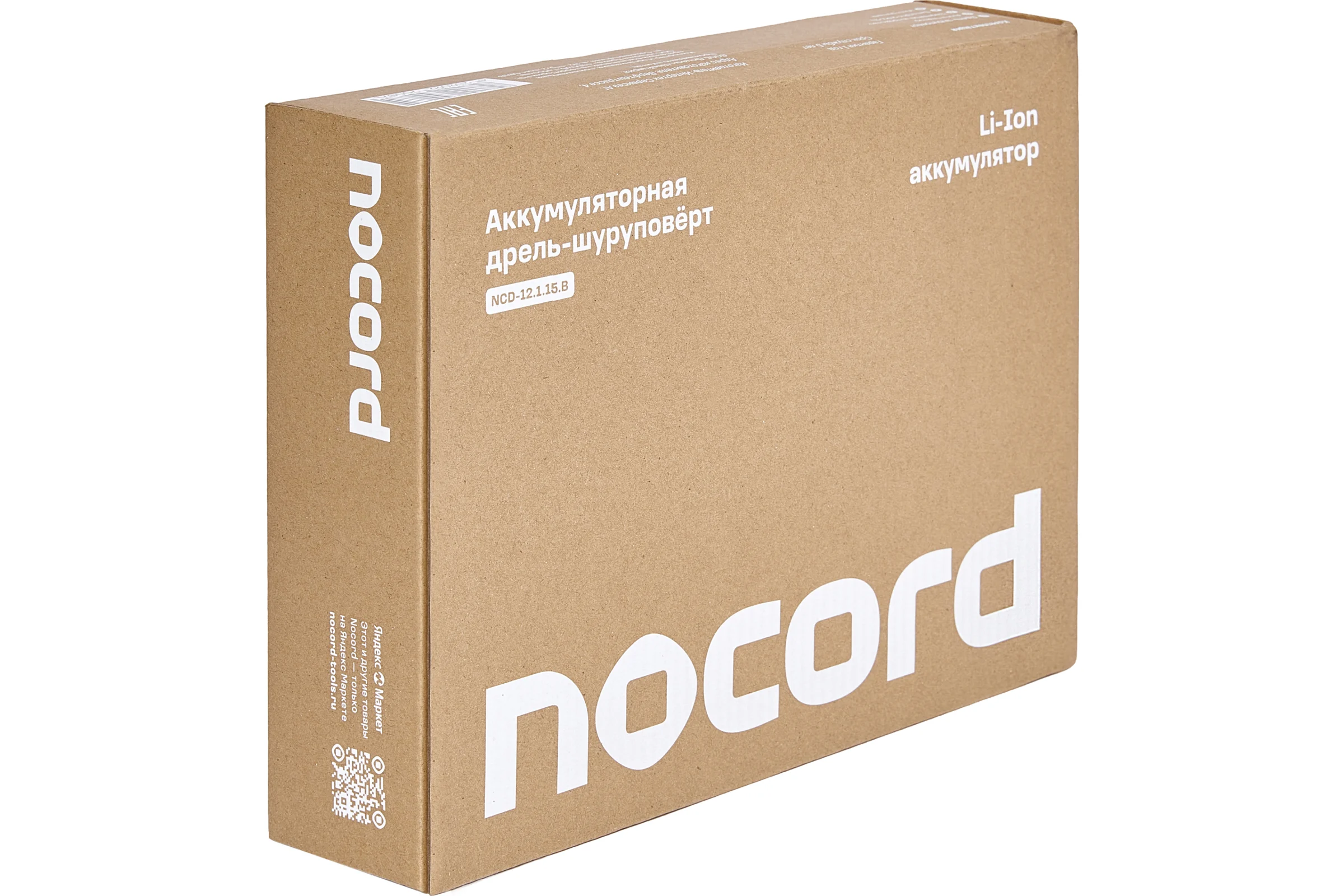 Аккумуляторная дрель-шуруповерт Nocord 12В, 1x1.5 А·ч Li-Ion, в коробке + 2 биты, NCD-12.1.15.B 900194.NCD-12.1.15.B-2