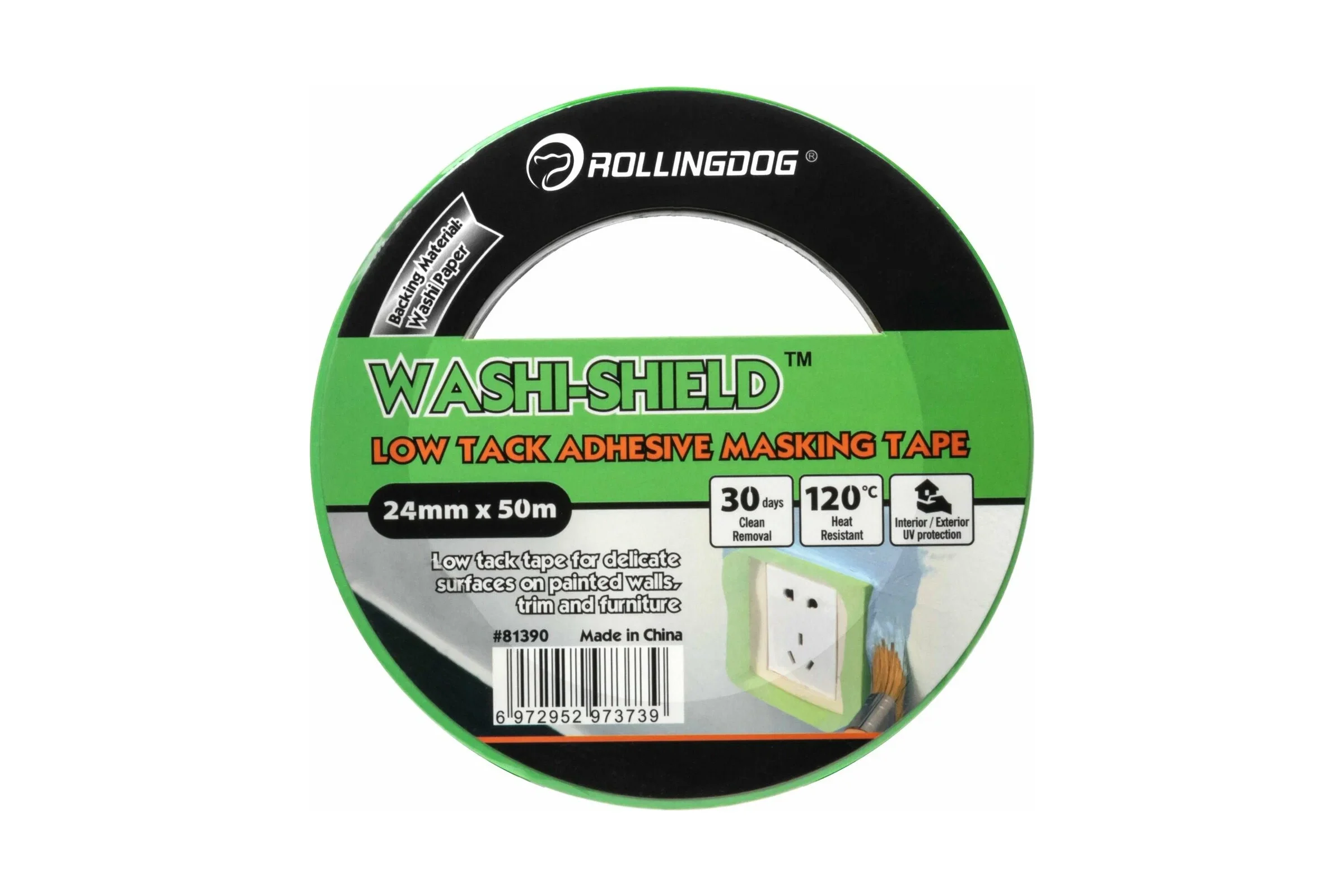 Малярная лента Rollingdog WASHI-SHIELD 24 мм, 50 м арт. 81390