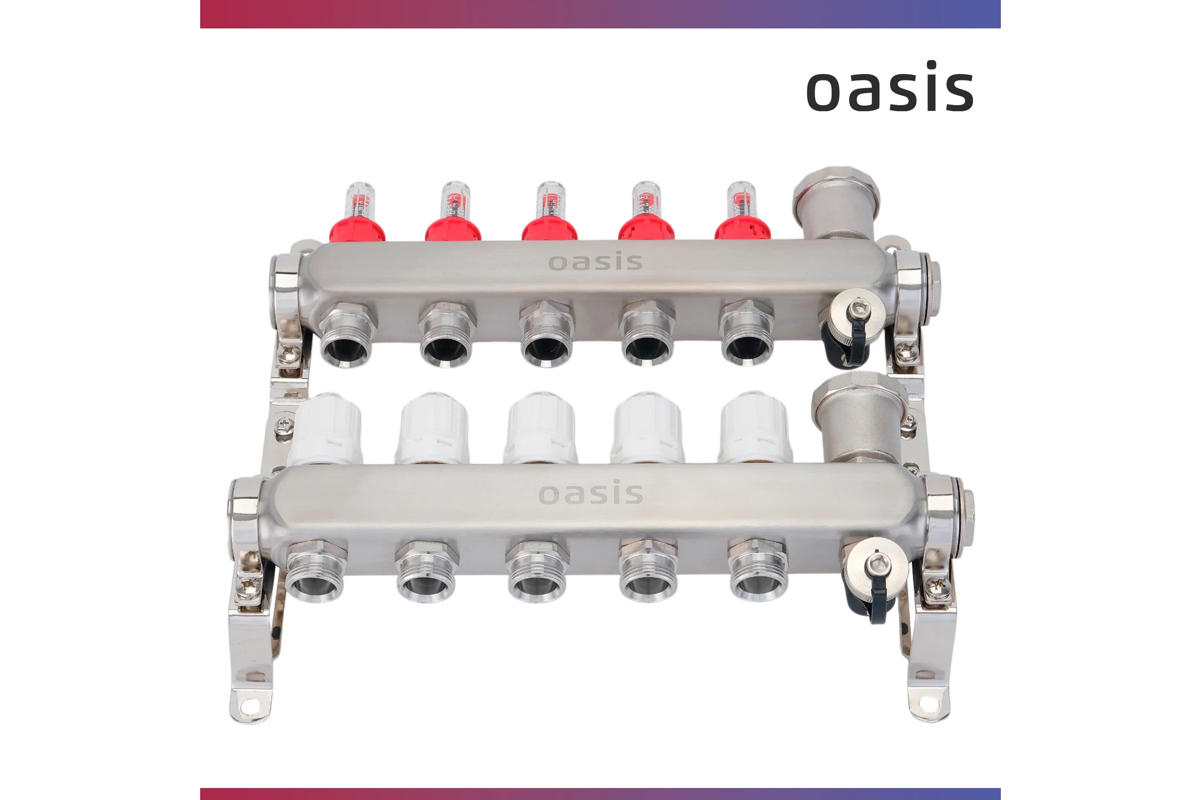 Коллекторная группа OASIS с расх. в сборе, 5-вых. НЕРЖ 1”3/4 KNR01-05