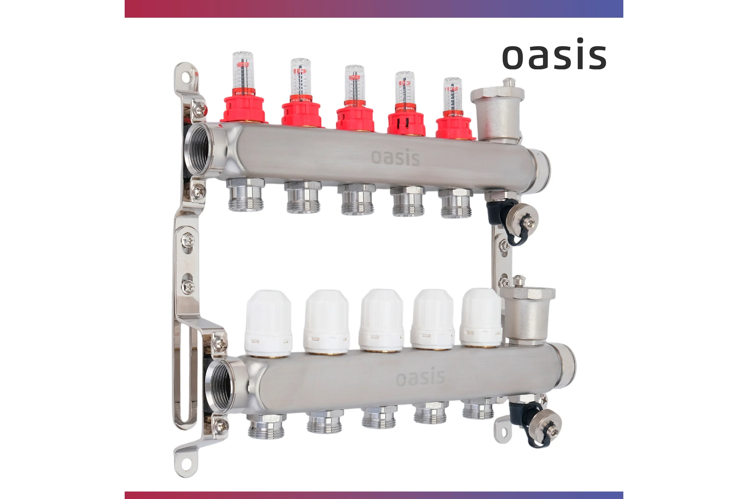 Коллекторная группа OASIS с расх. в сборе, 5-вых. НЕРЖ 1”3/4 KNR01-05