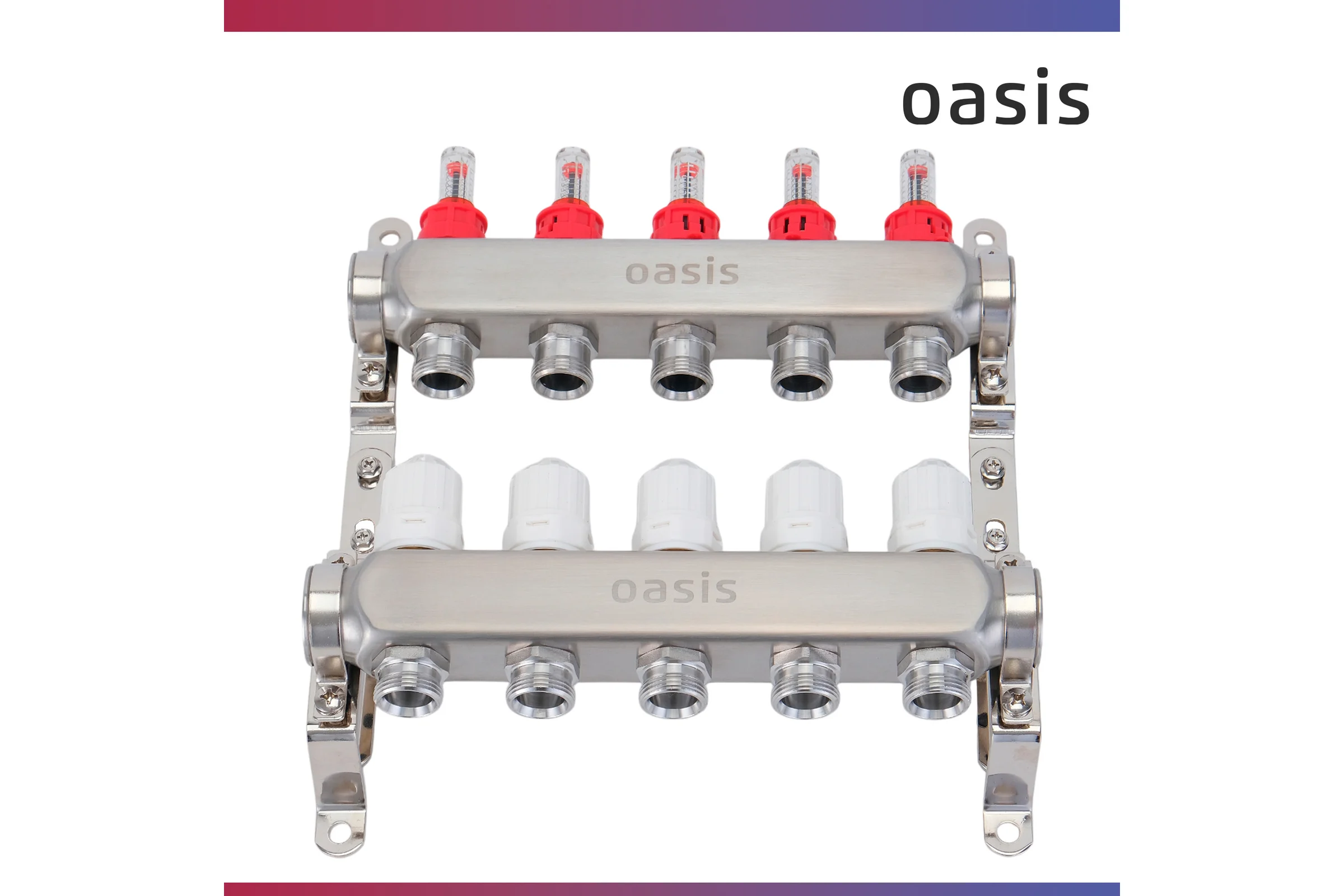 Коллекторная группа OASIS с расх., 5-вых. НЕРЖ 1”3/4 KNB01-05