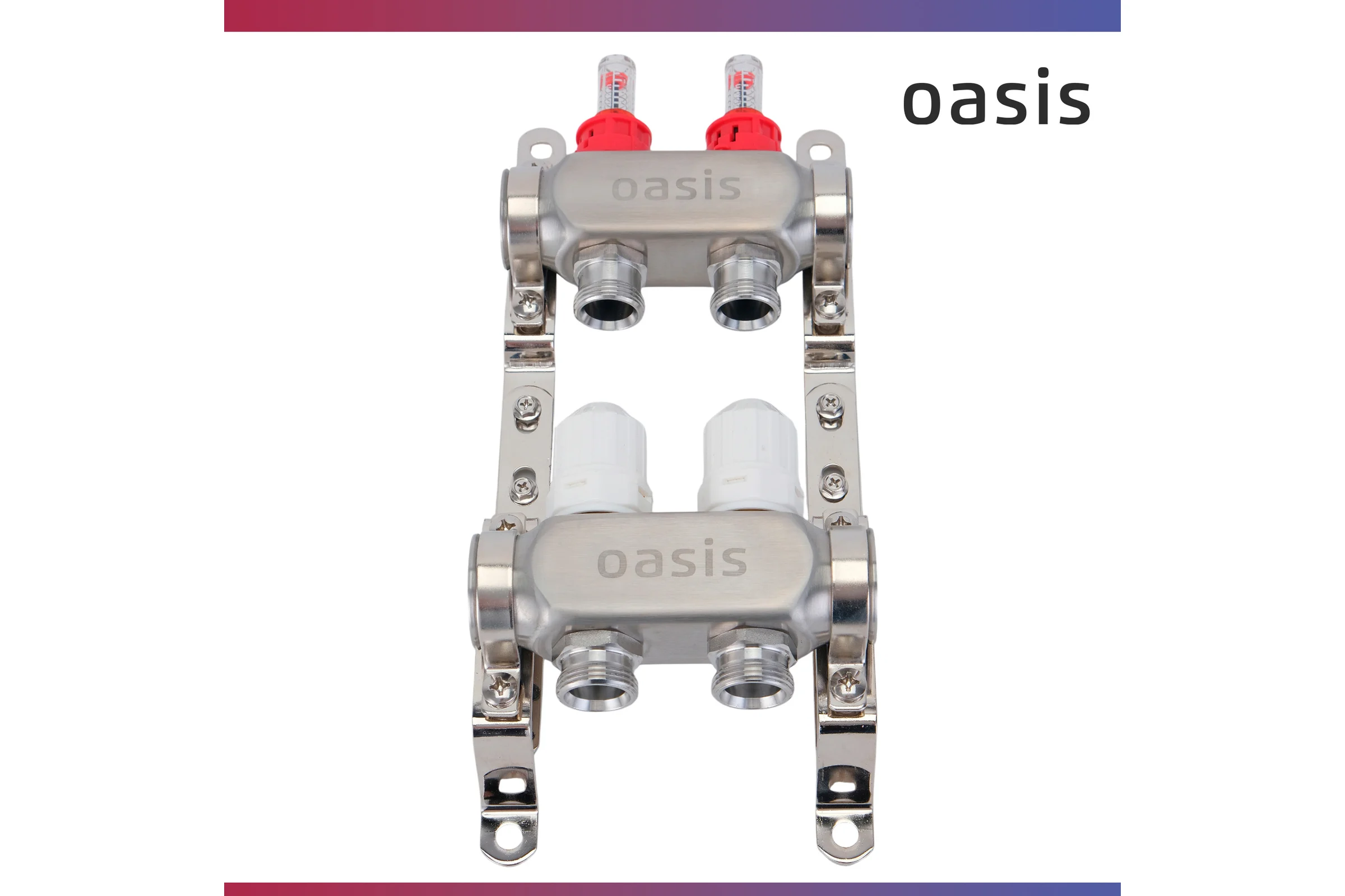 Коллекторная группа OASIS с расх., 2-вых. НЕРЖ 1”3/4 KNB01-02