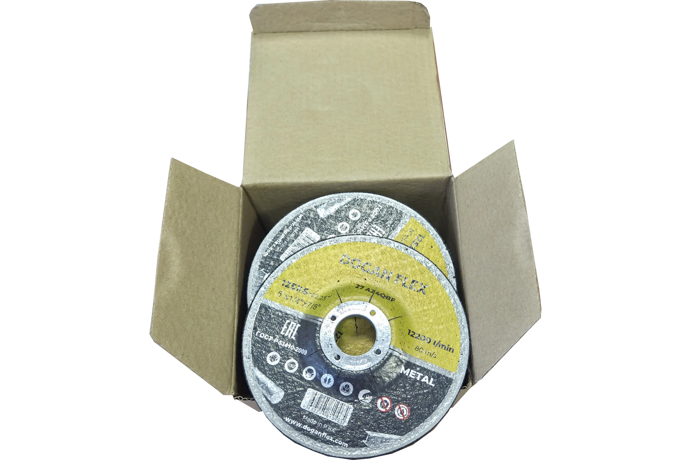 Круг зачистной по металлу DOGANFLEX 125x6,0x22.23, 25 шт 4687206576308