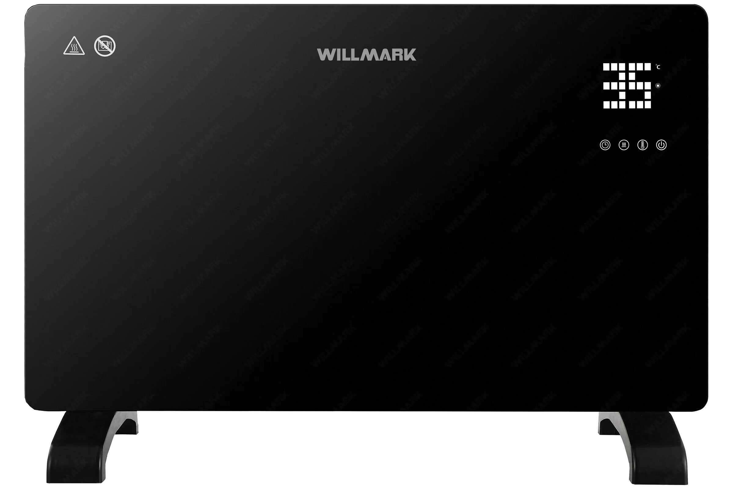 Конвектор Willmark WCH-1500GRDB (стеклянная панель, дисплей, пульт ДУ, 1500Вт, 2 режима, термостат, черный) 3000112