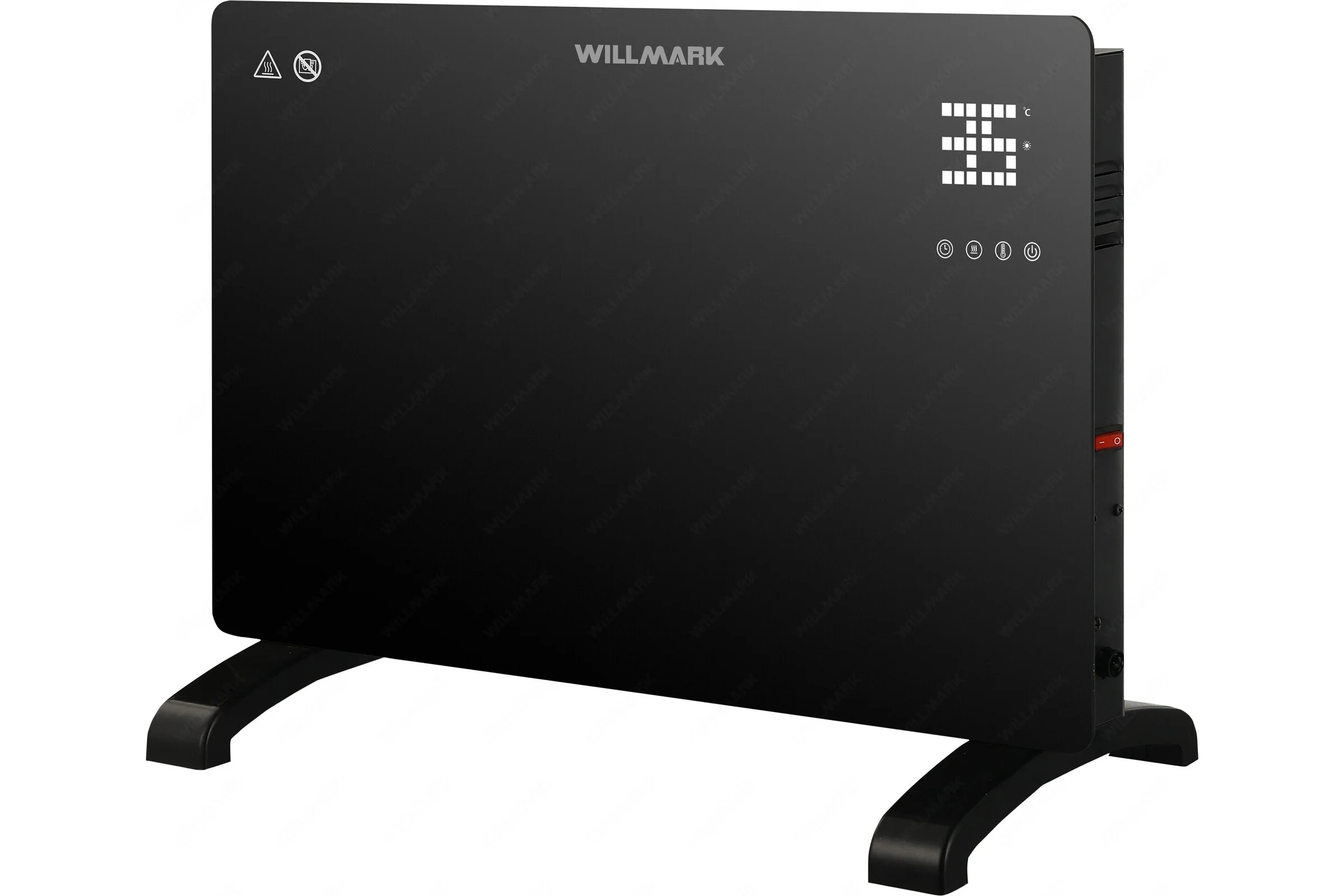 Конвектор Willmark WCH-1500GRDB (стеклянная панель, дисплей, пульт ДУ, 1500Вт, 2 режима, термостат, черный) 3000112