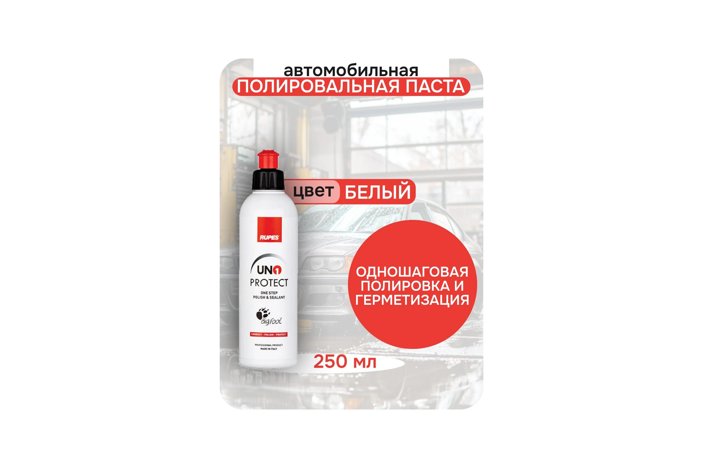 Паста полировальная одношаговая RUPES PROTECT 250 мл 9.PROTECT250 В0000000192741