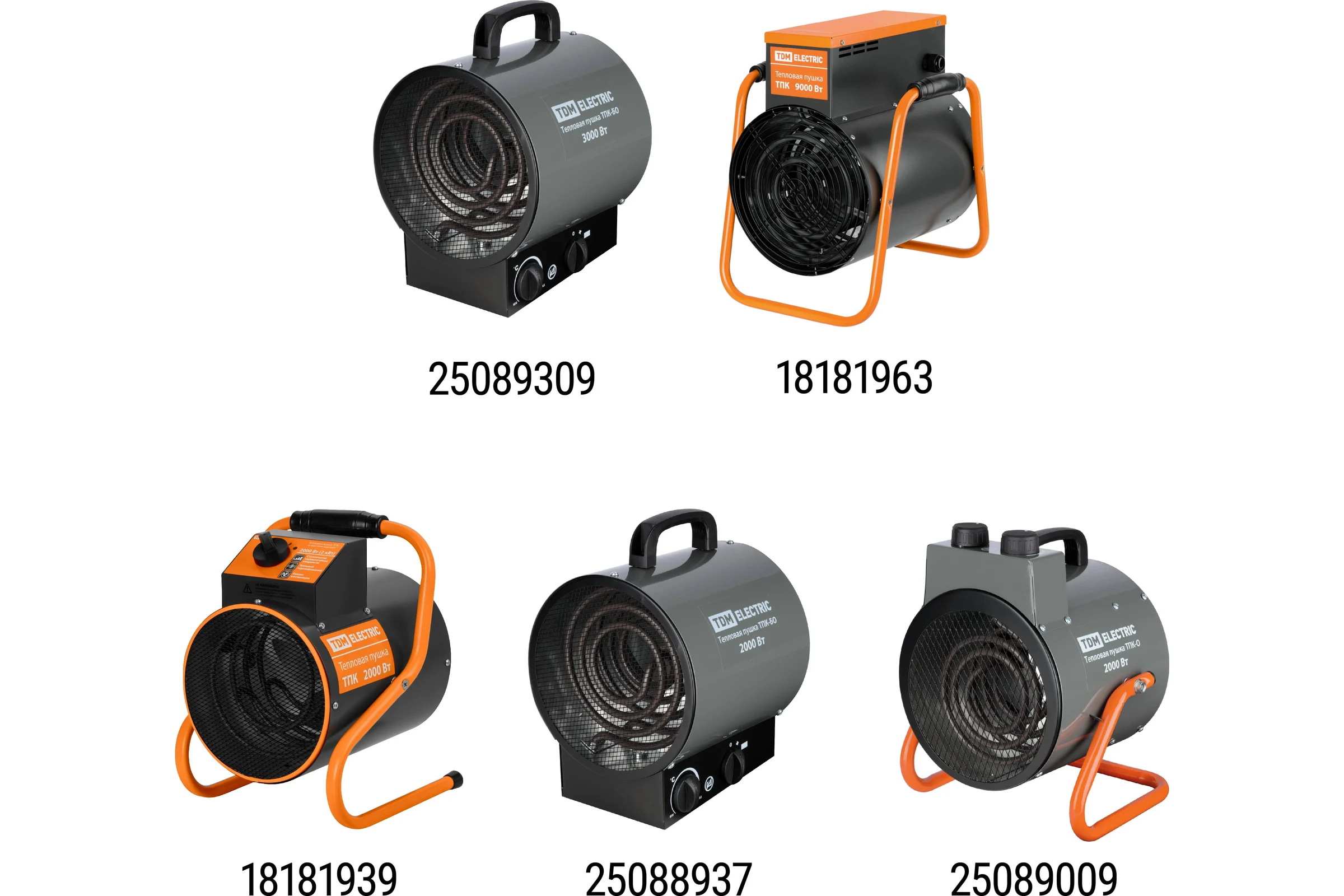 Тепловая пушка TDM ELECTRIC ТПК в круглом корпусе 5 кВт SQ2520-0003