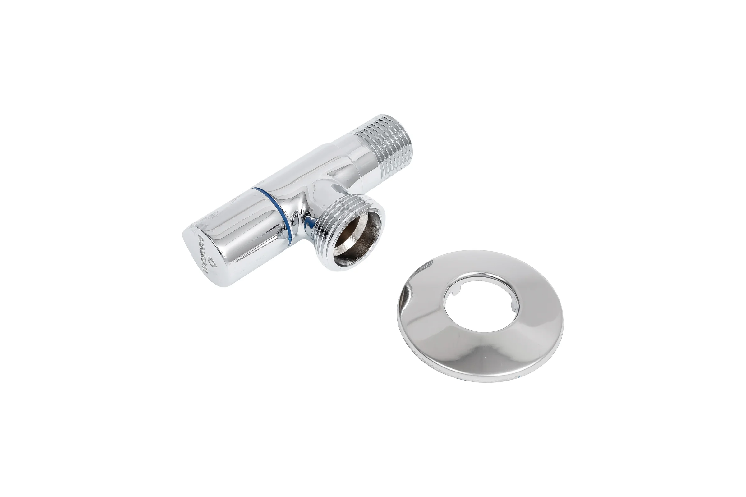 Кран угловой Sankom 1/2x3/4" blue для стиральной и посудомоечной машины 01AV3/4BL