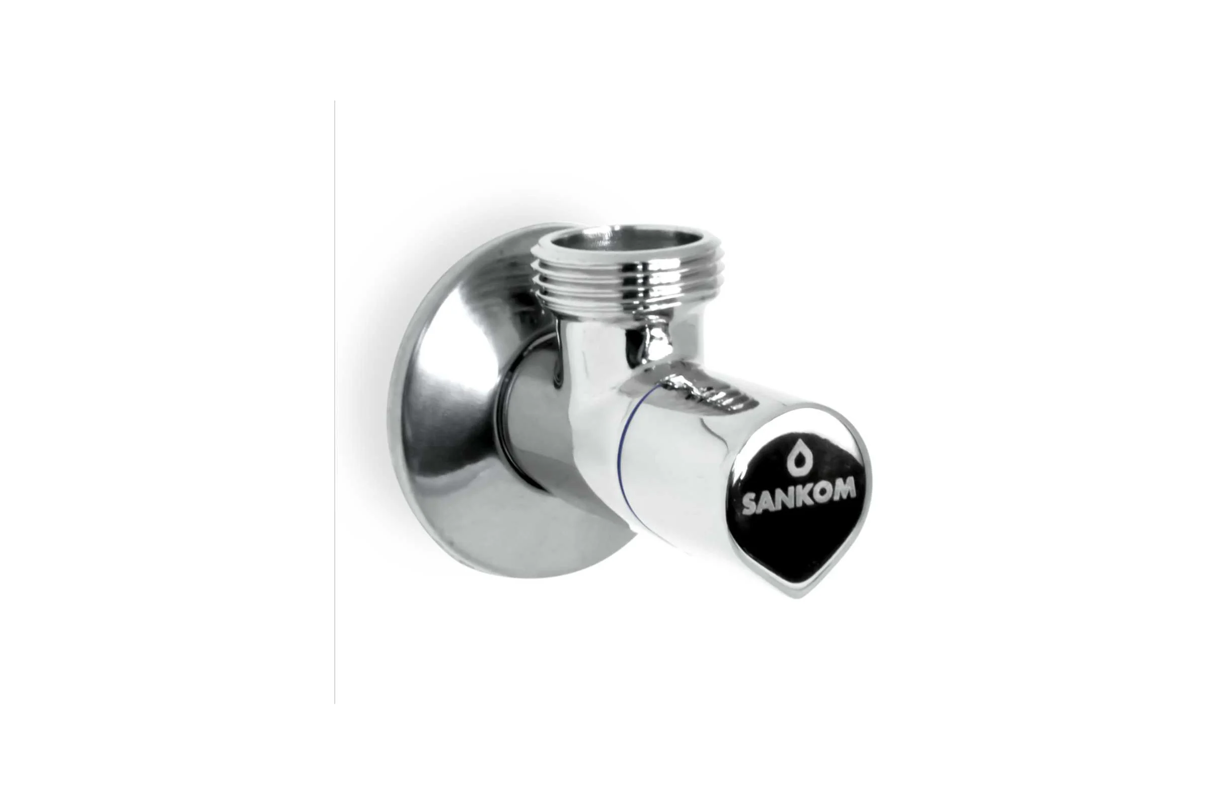 Кран угловой Sankom 1/2x3/4" blue для стиральной и посудомоечной машины 01AV3/4BL