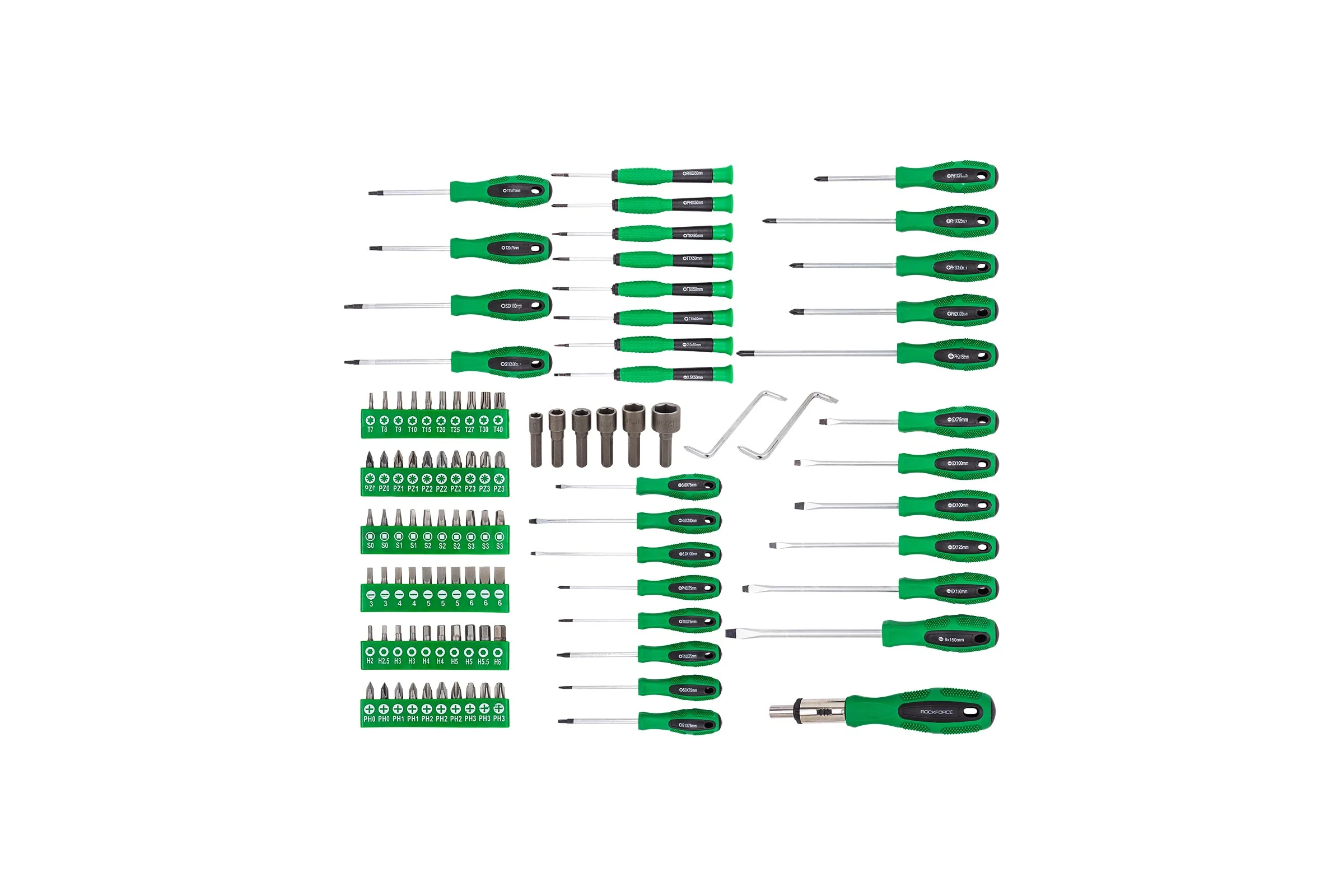 Набор отверток и бит Rockforce 100 предметов RF-10100(64755)