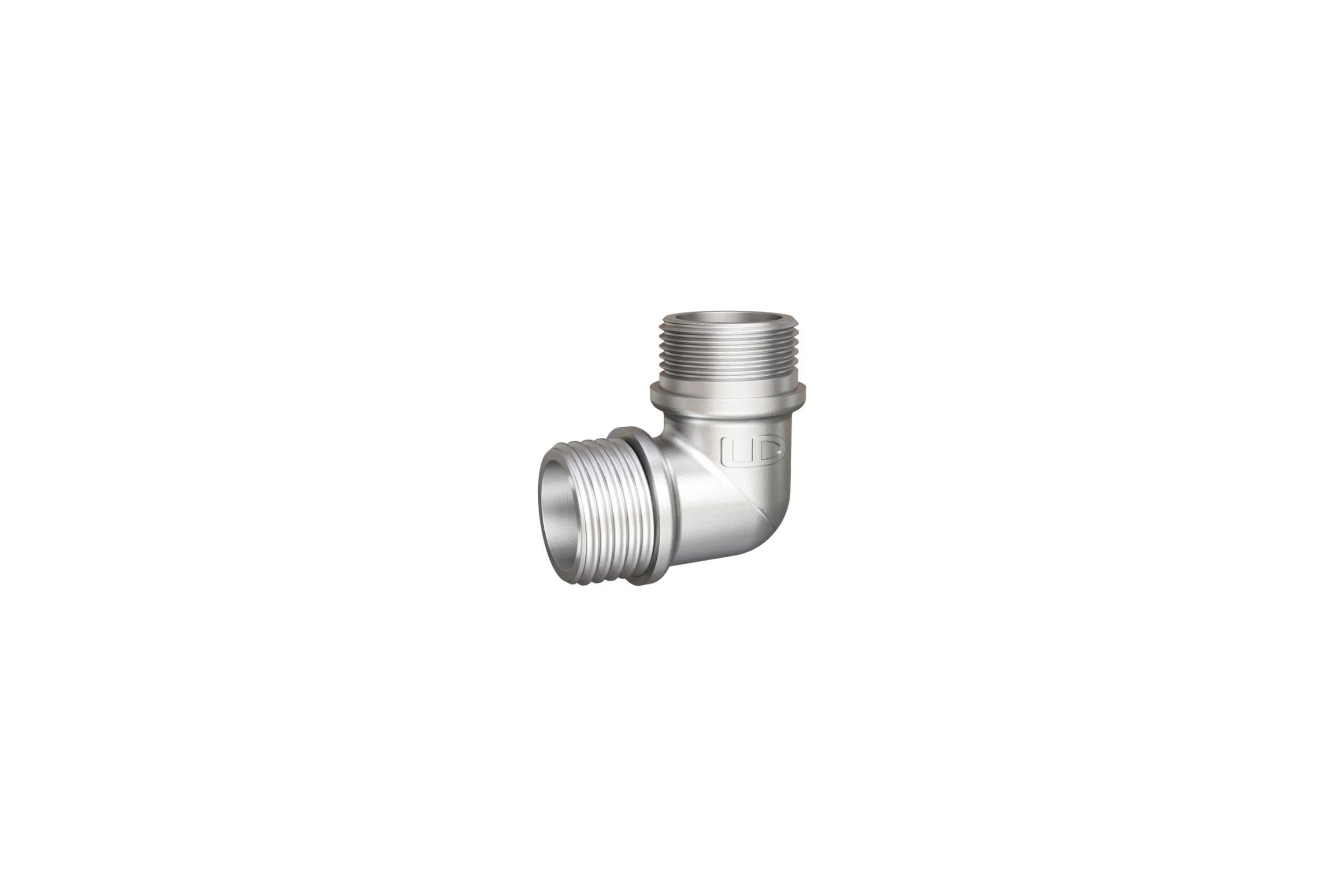 Угол LD Pride 90 гр, DN15, 1/2" НР/НР, латунь никель, с биркой LD.67.537.15