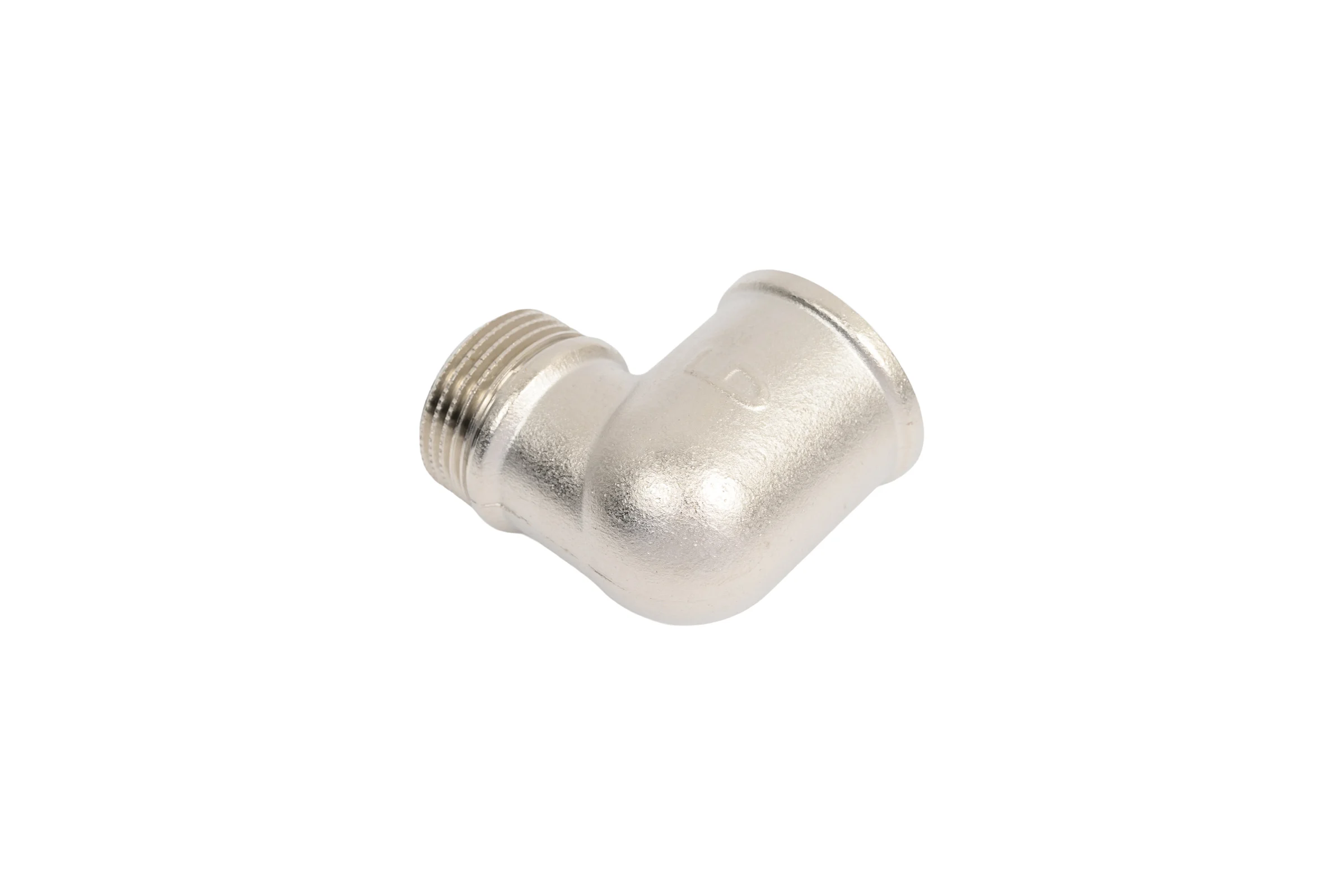 Угол LD Pride 90 гр, DN25, 1" ВР/НР, латунь никель, с биркой LD.67.539.25