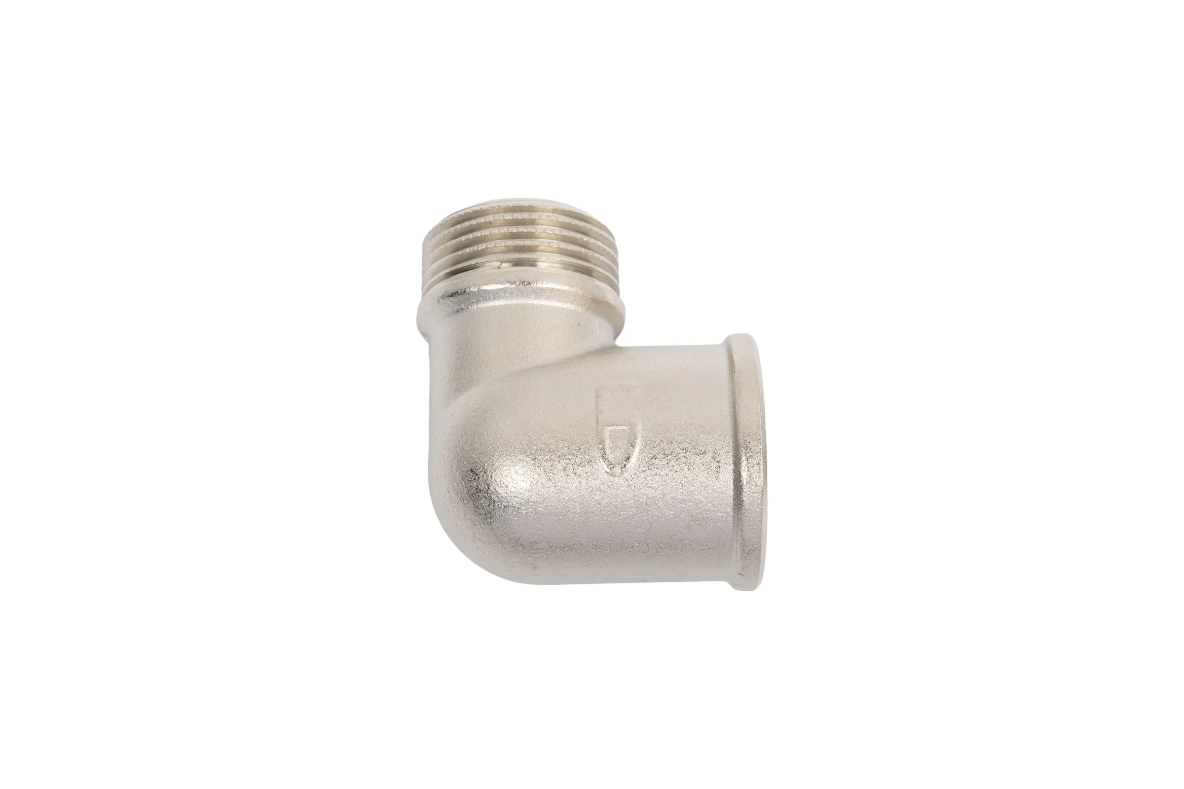 Угол LD Pride 90 гр, DN25, 1" ВР/НР, латунь никель, с биркой LD.67.539.25