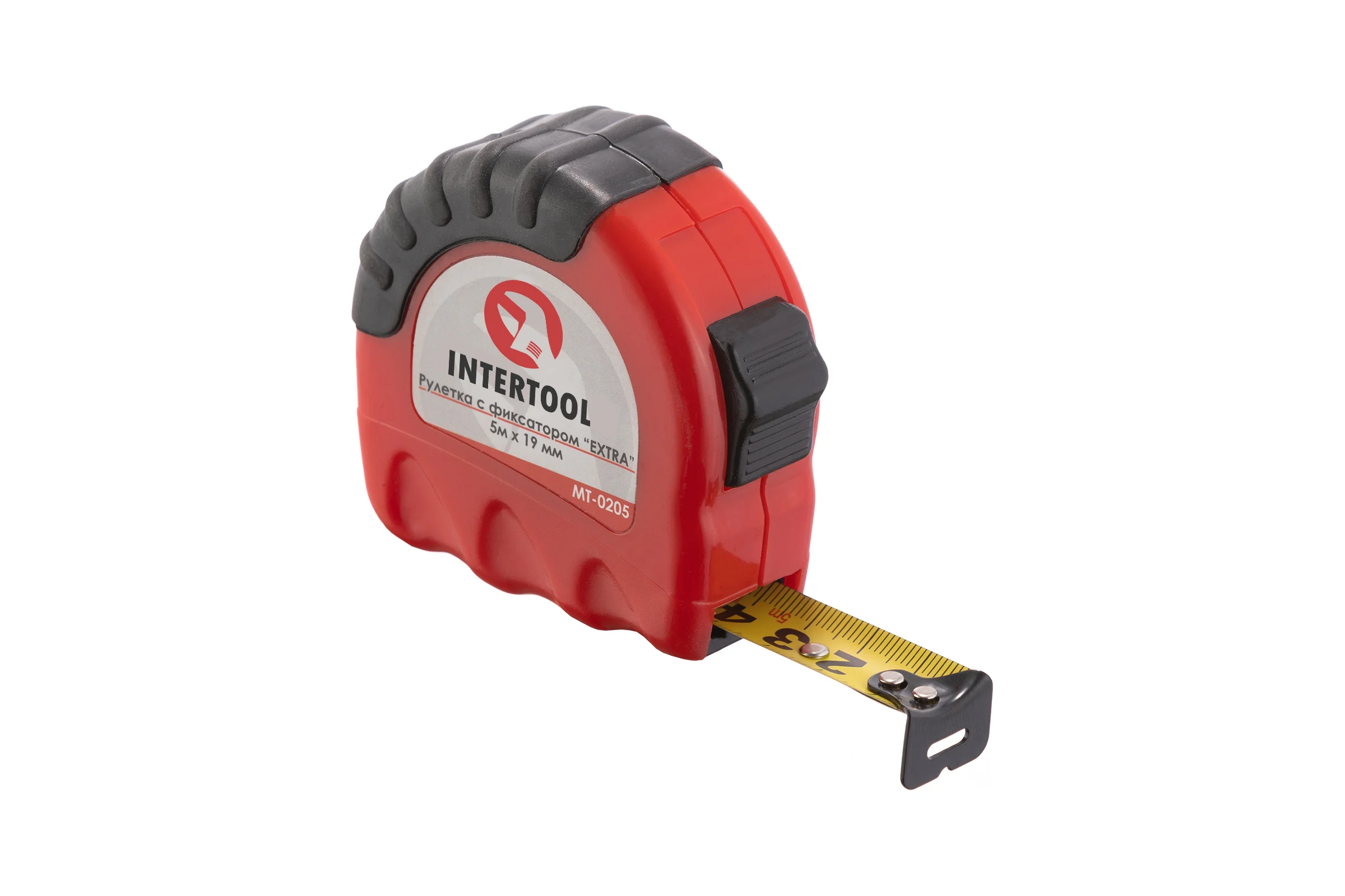 Рулетка с фиксатором INTERTOOL EXTRA 5 м х 19 мм MT-0205
