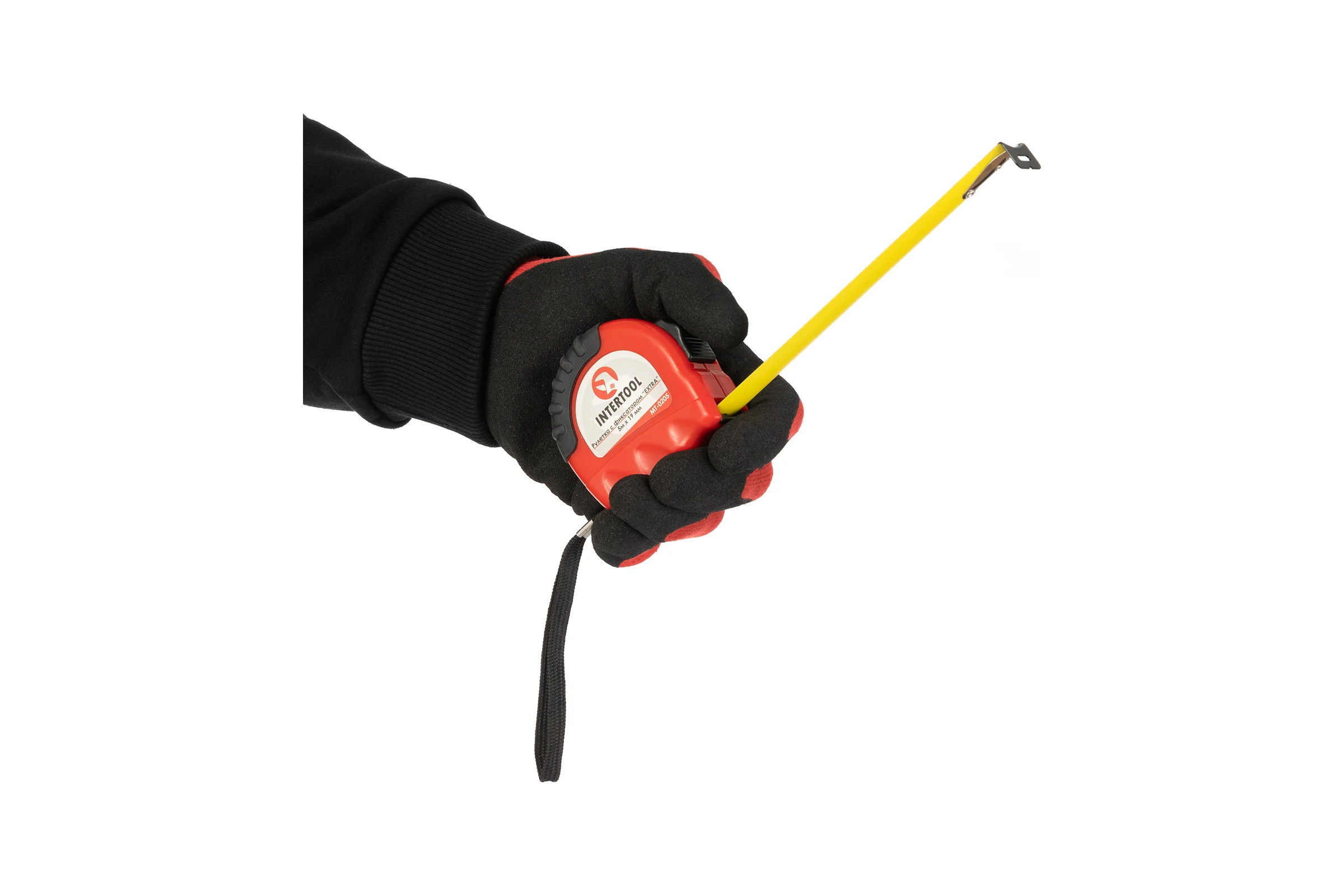 Рулетка с фиксатором INTERTOOL EXTRA 5 м х 19 мм MT-0205
