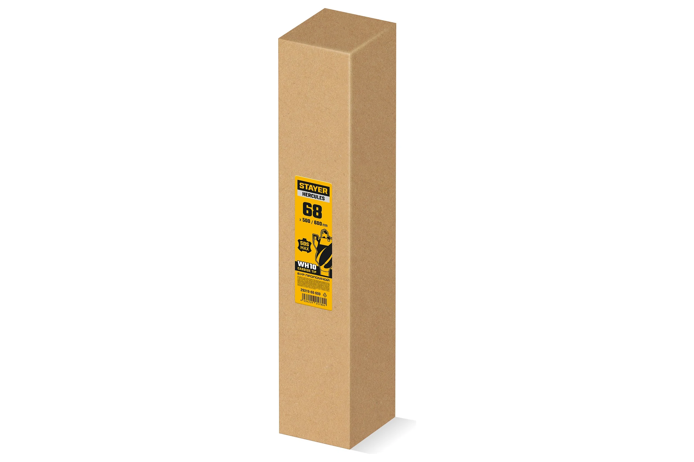 Проломной бур STAYER Hercules-4Х SDS-max 68x500/600 мм 29319-68-600