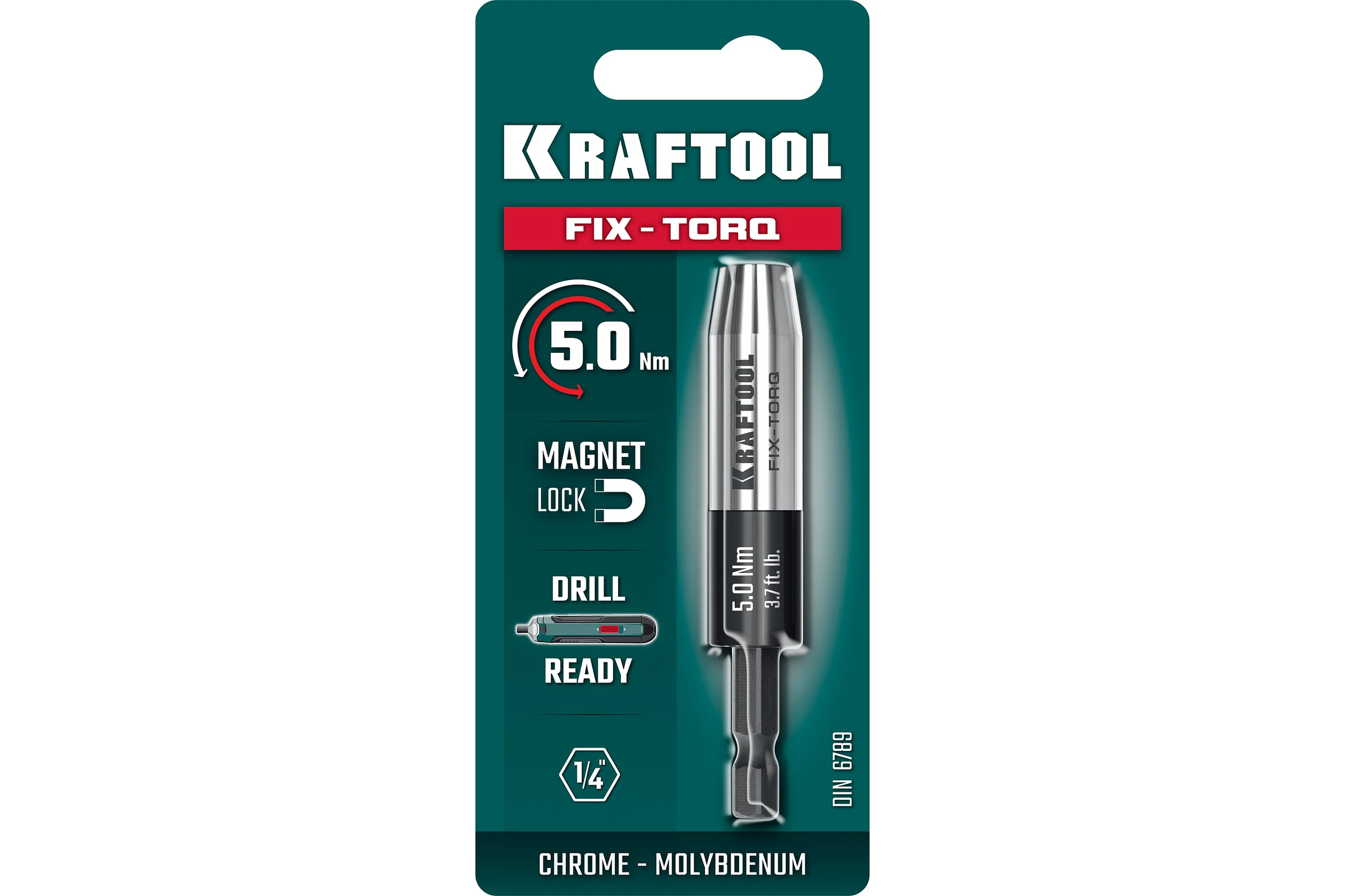 Динамометрический адаптер KRAFTOOL FIX-TORQ для бит 5.0 Нм 64035-5.0
