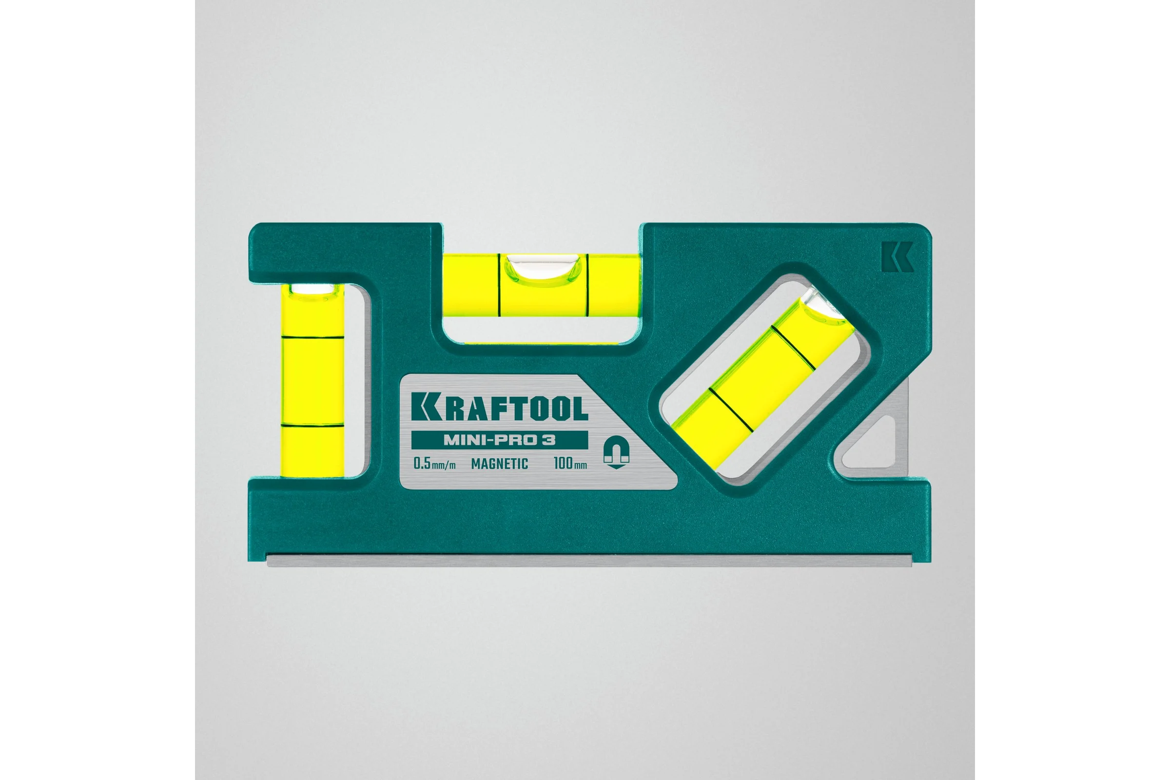 Магнитный компактный уровень KRAFTOOL 100 мм Mini-Pro 3 34861-010