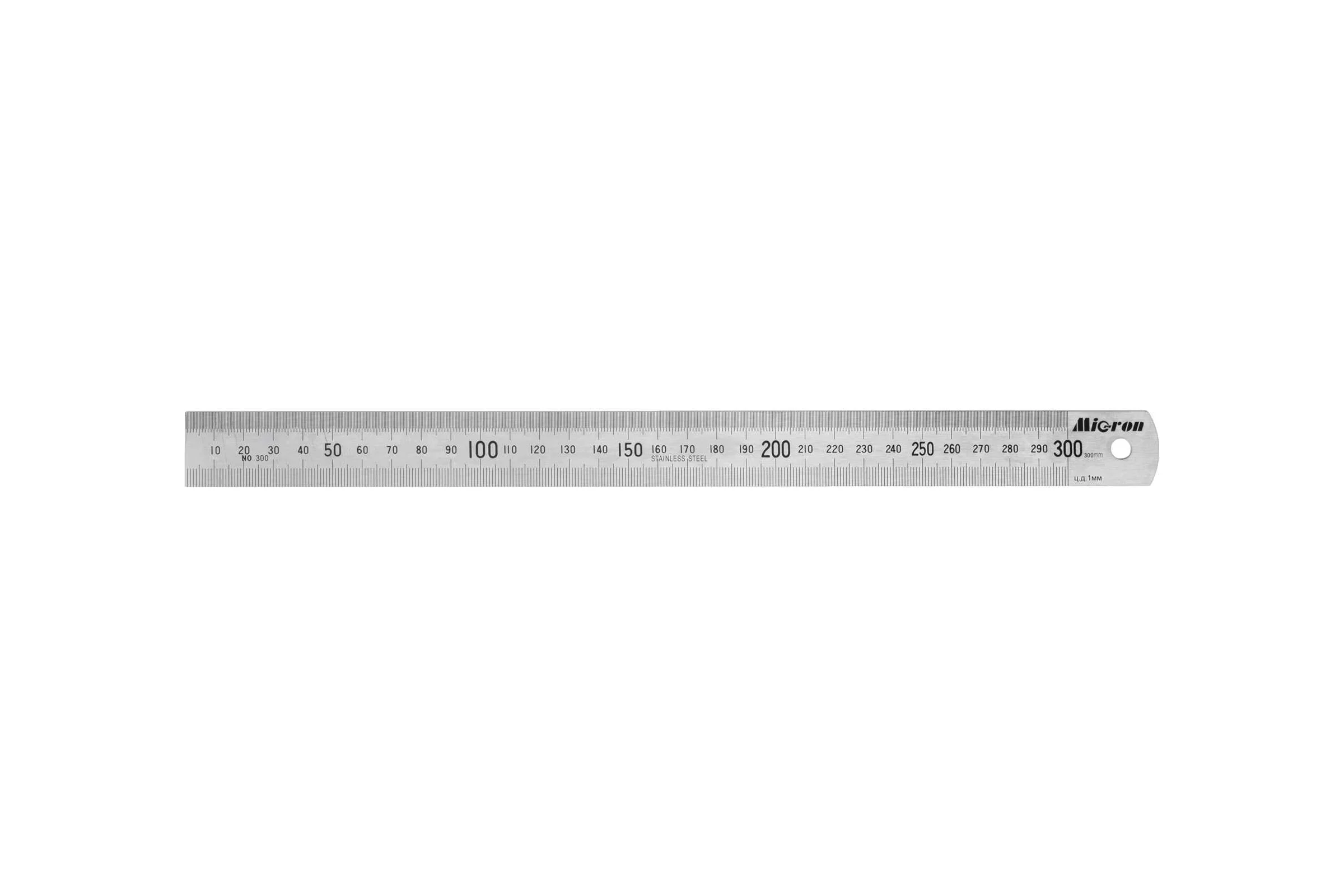 Линейка измерительная Micron 300x25.4мм металлическая ГРСИ 89267-23 с пов. 130857