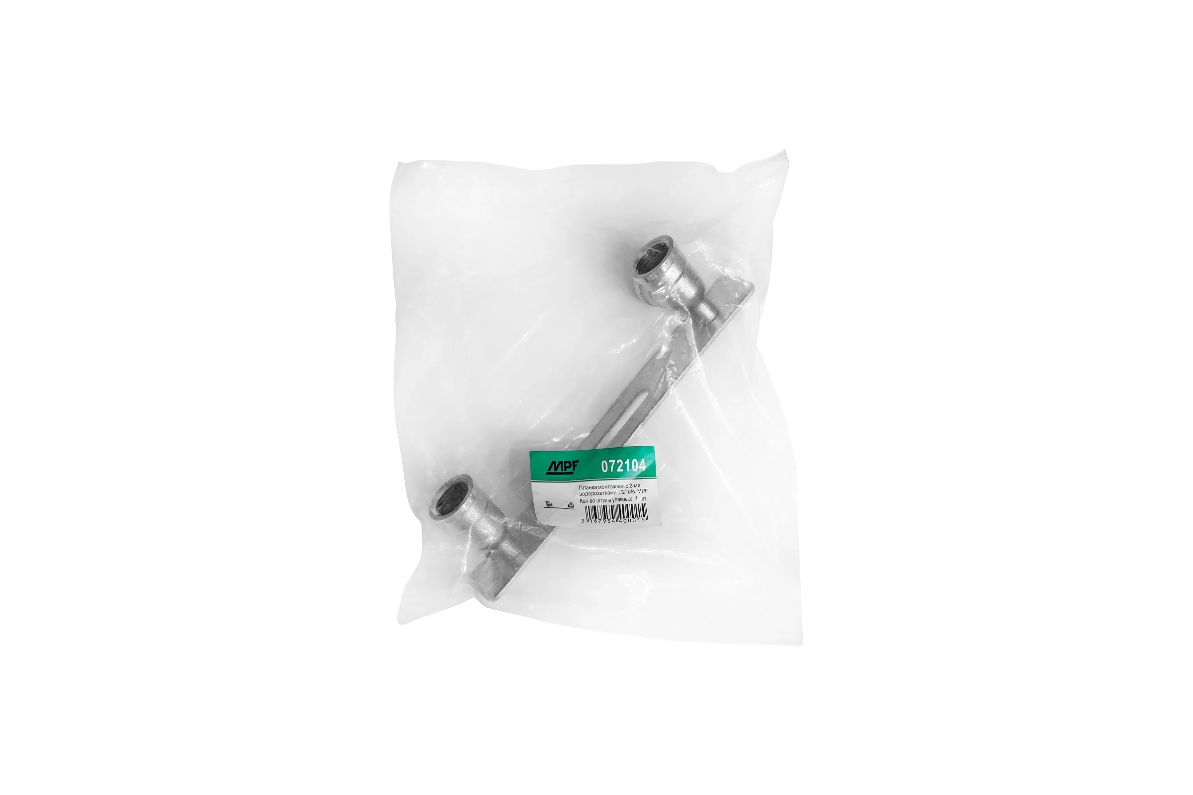 Планка для смесителя MPF 1/2" монтажная с двумя водорозетками в/в ИС.072263