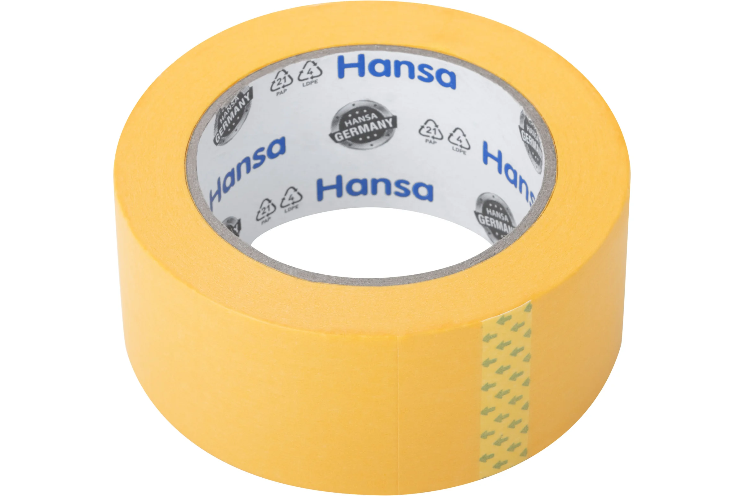 Малярная лента HANSA Professional из японской рисовой бумаги, для точных краев, желтая, 48 мм x 50 м 701248