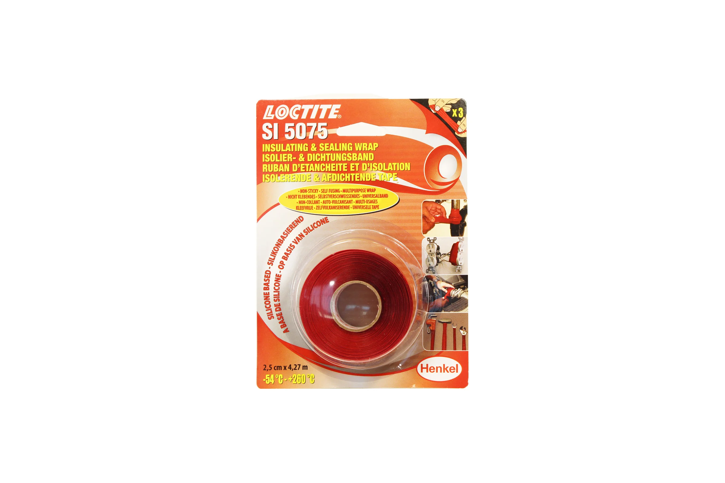 Лента силиконовая универсальная LOCTITE SI 5075 для ремонтных работ 4,27 м 1684617
