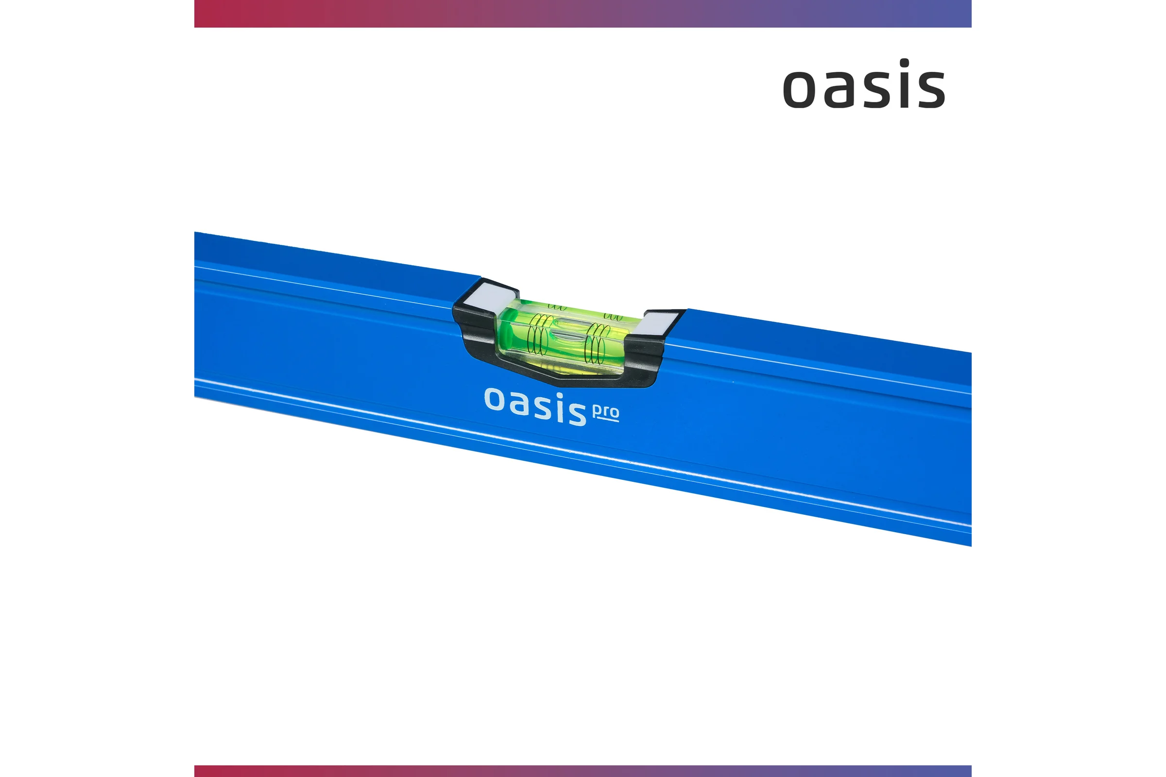 Уровень алюминиевый коробчатый Oasis Pro 1000 мм, магнитный с зеркальным глазком 103040500021