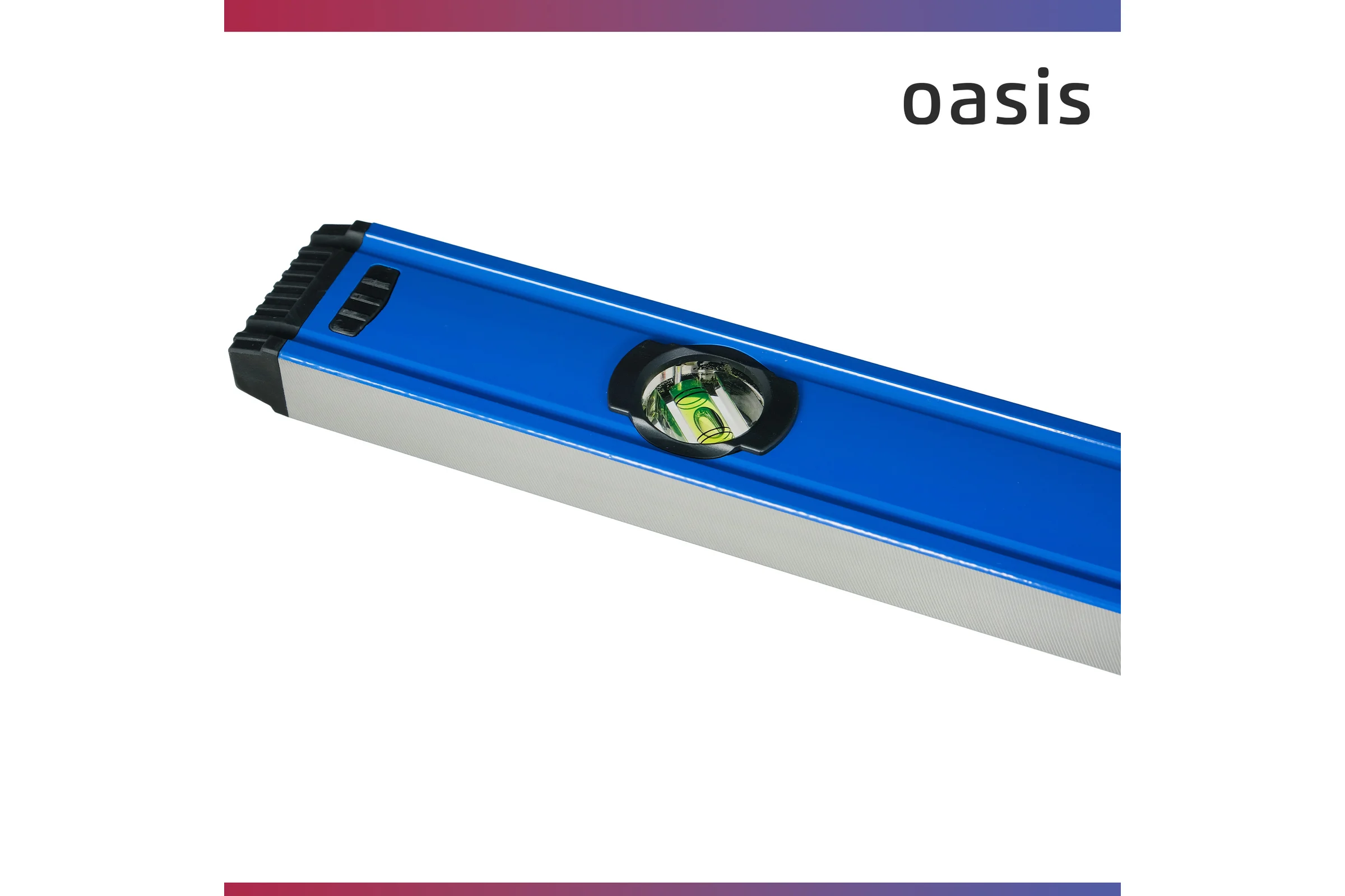 Уровень алюминиевый коробчатый Oasis Pro 1000 мм, магнитный с зеркальным глазком 103040500021